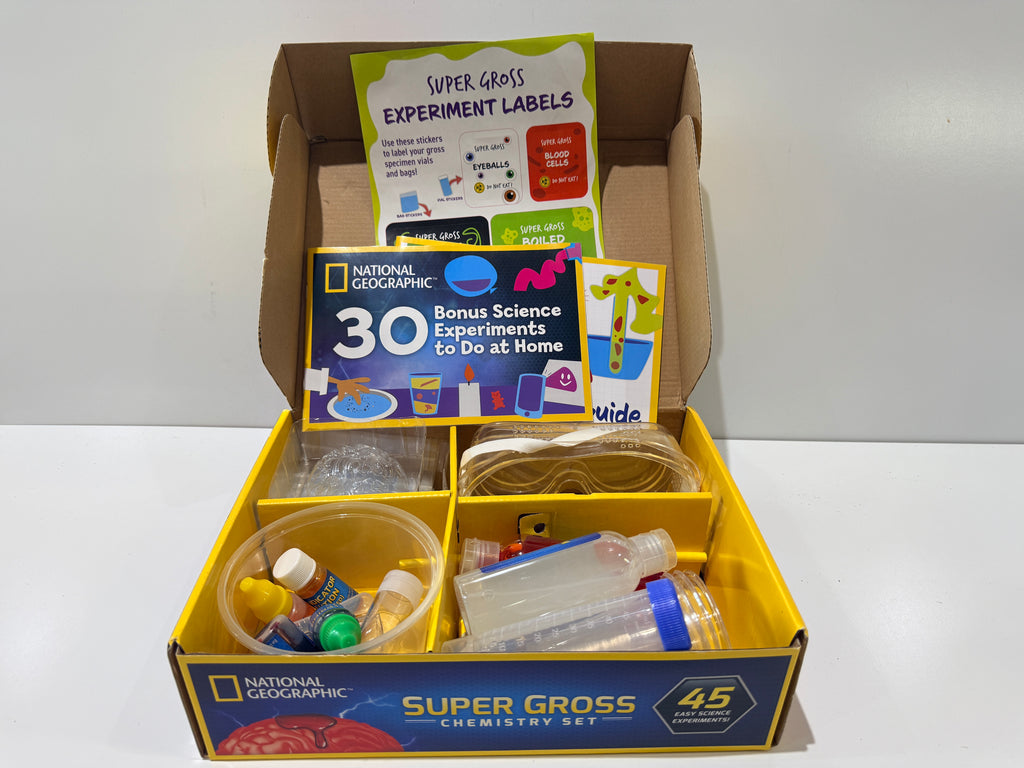 National Geographic Super Gross Chemistry Set STEM 45 Experiments Kids Lab Kit