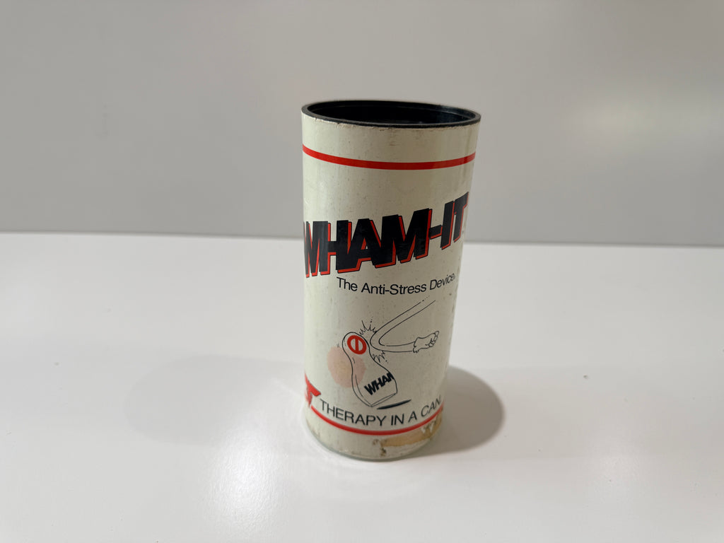 Vintage Wham It Anti Stress Device Therapy In A Can Gag Gift Desk Toy Kit
