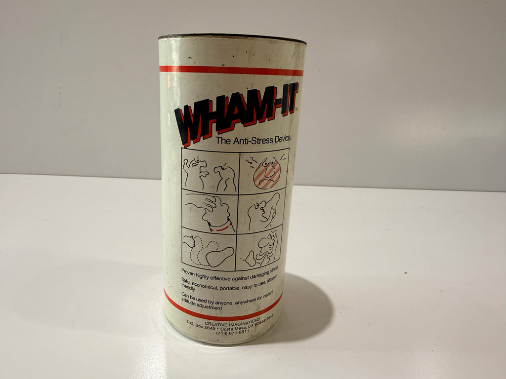 Vintage Wham It Anti Stress Device Therapy In A Can Gag Gift Desk Toy Kit