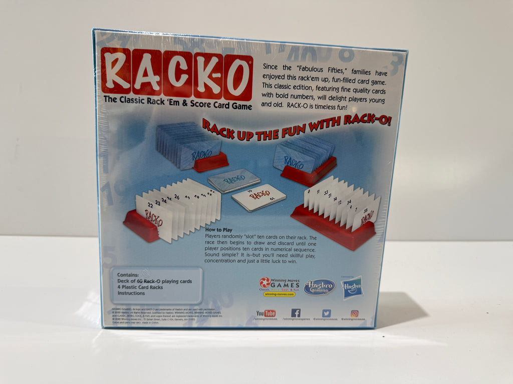 Rack-O Classic Rack Em Score Card Game Sealed Family Card Game Winning Moves