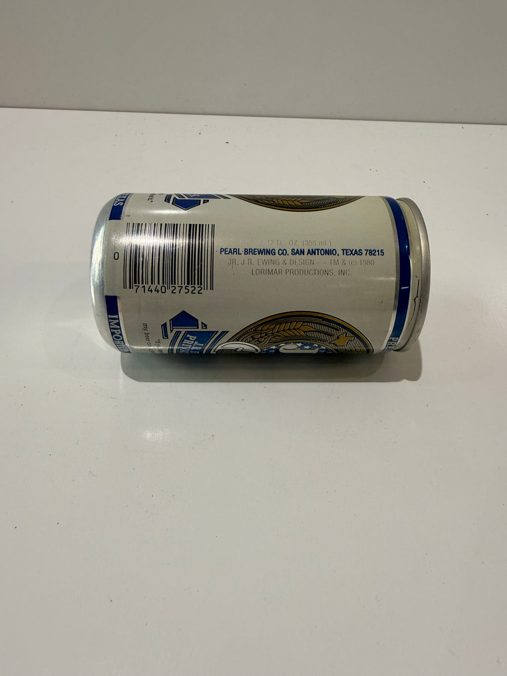 Vintage 1980 JR Ewing Pearl Brewing Private Stock Beer Can Texas Collectible