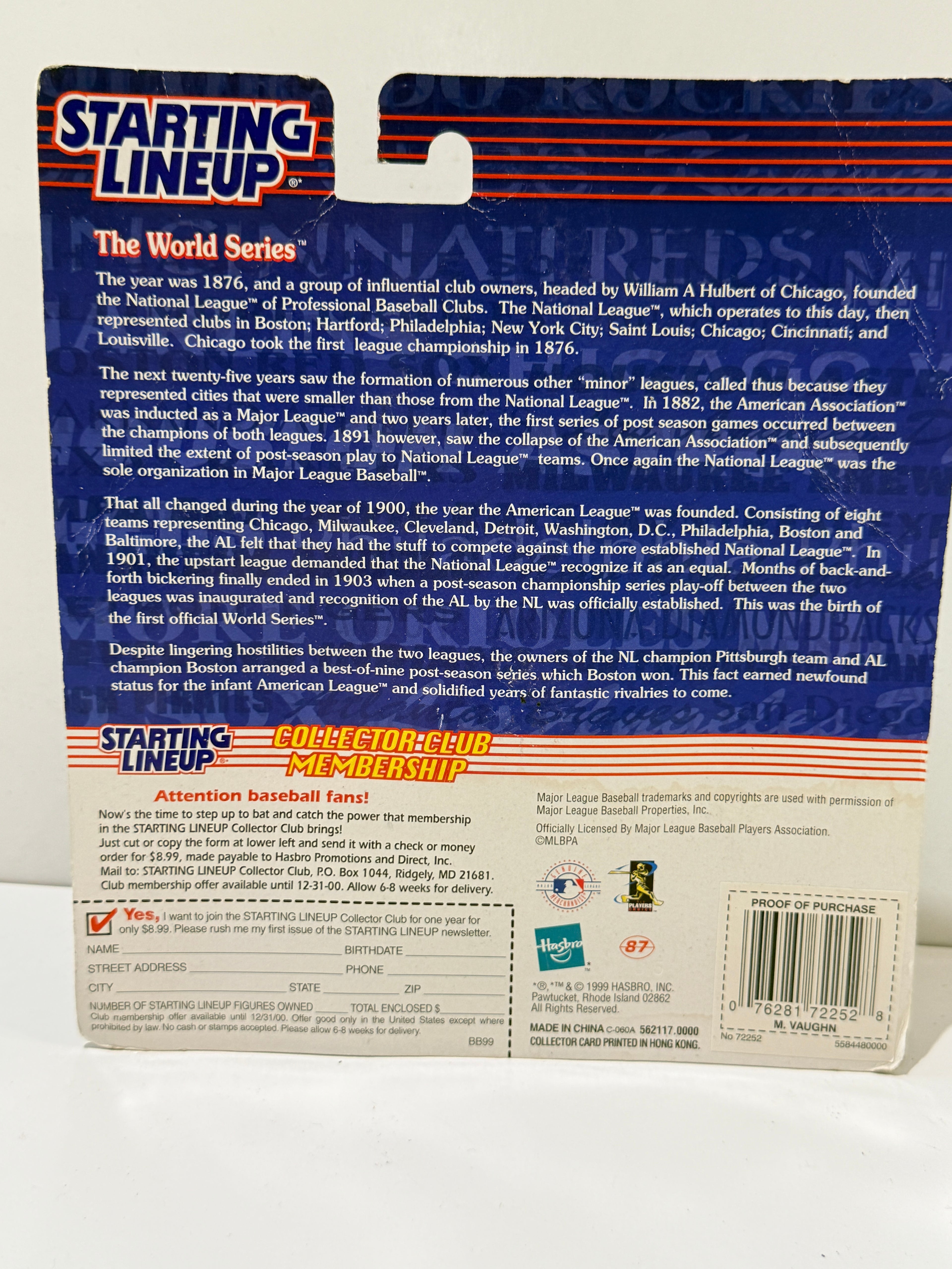 Vintage 1999 Starting Lineup Mo Vaughn Angels MLB Figure Extended Series