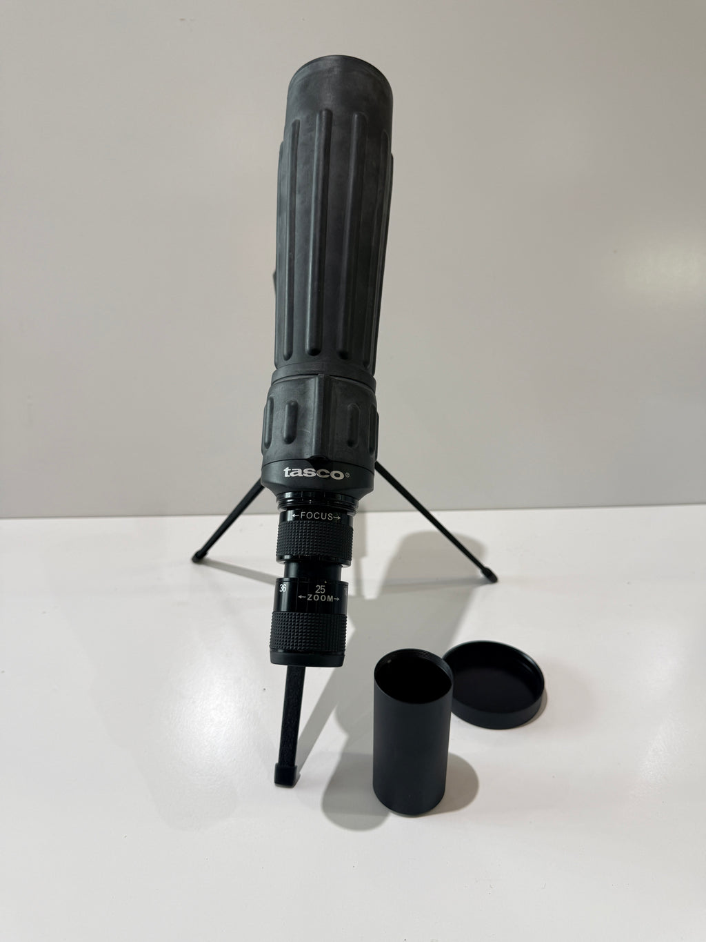 Tasco 25x36 Zoom Spotting Scope Telescope Tripod Case Outdoor Viewing Gear