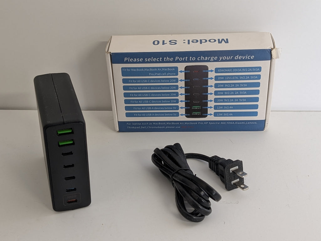 S10 170W Multi-Port USB-C Fast Charger Hub with 65W Laptop Charging Station