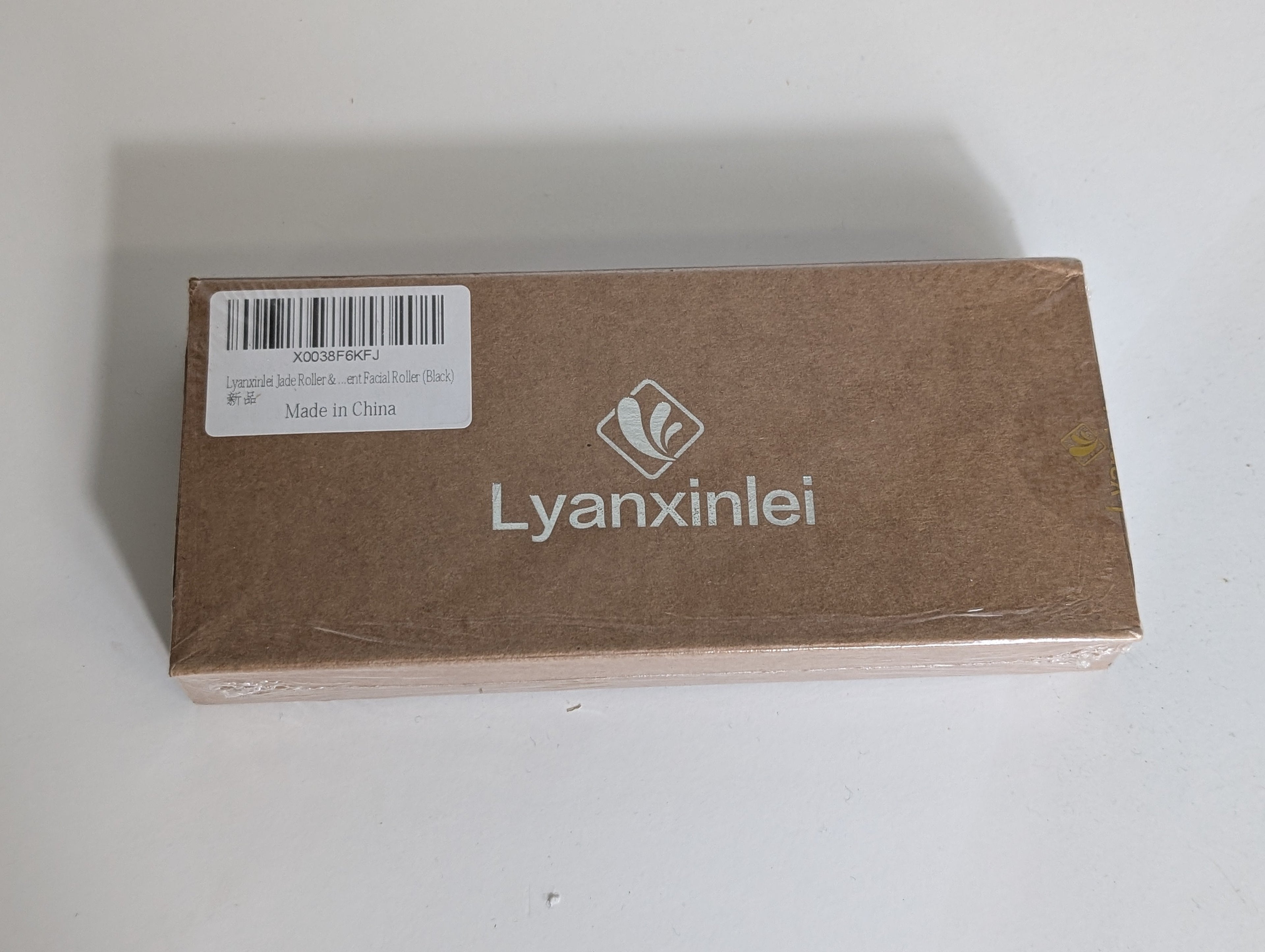 Lyanxinlei Black Obsidian Jade Roller and Gua Sha Facial Massage Tool Set NIB