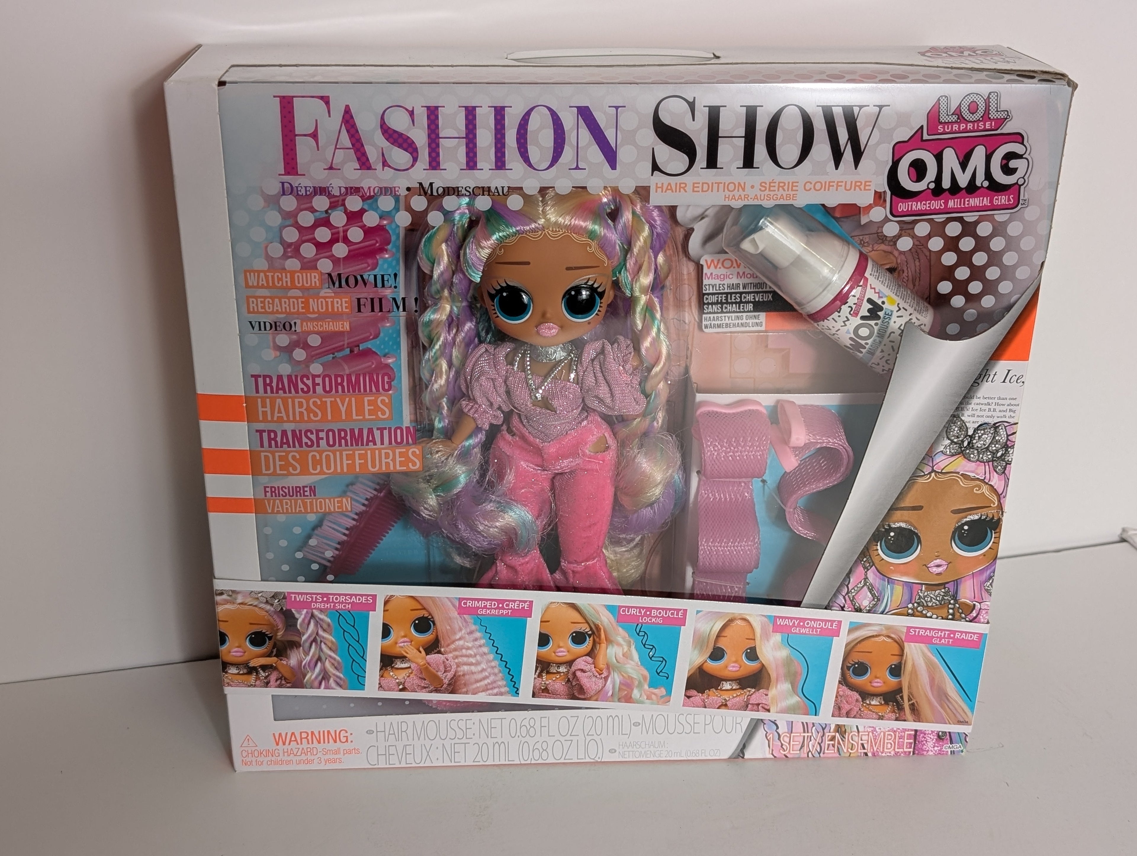 LOL Surprise OMG Fashion Show Hair Edition Twist Queen Doll Transforming Hairstyles