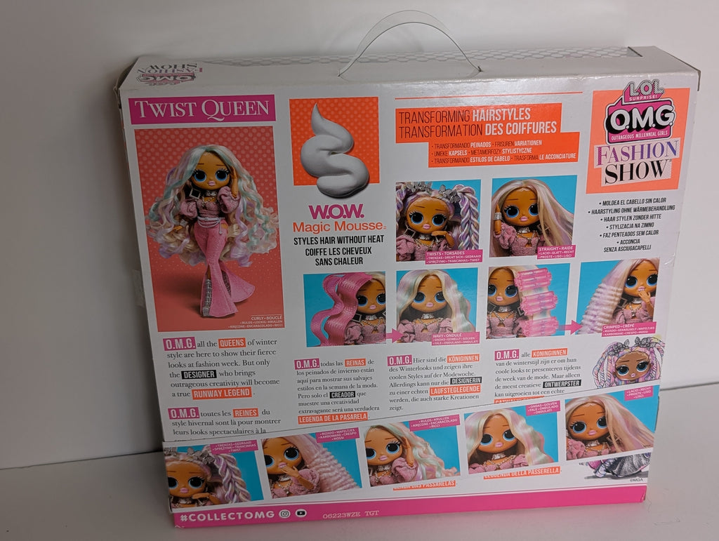 LOL Surprise OMG Fashion Show Hair Edition Twist Queen Doll Transforming Hairstyles