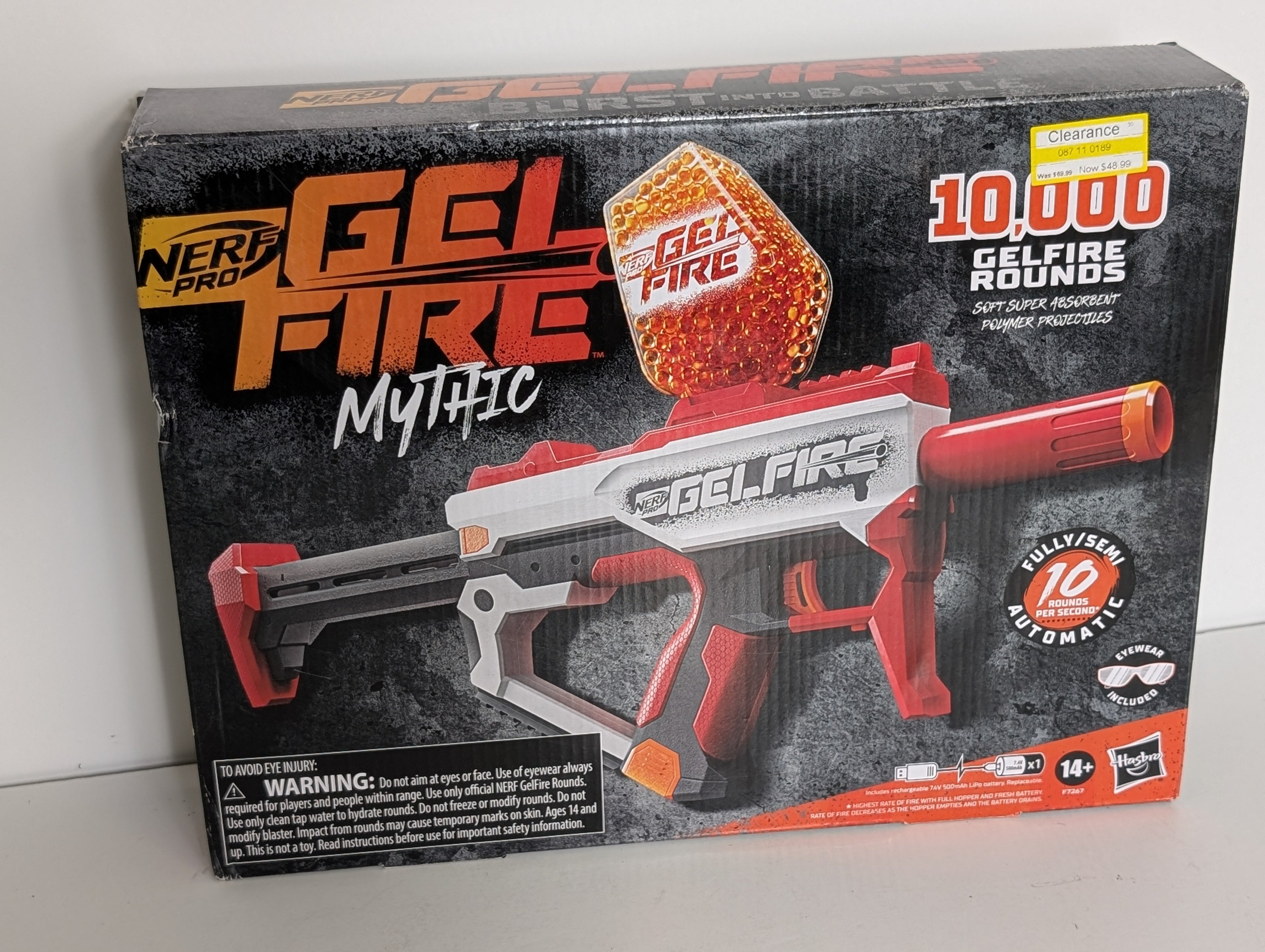 NERF Pro GelFire Mythic foam blaster 10,000 Rounds Semi/Full Auto Gel Ball toy launcher Set NIB