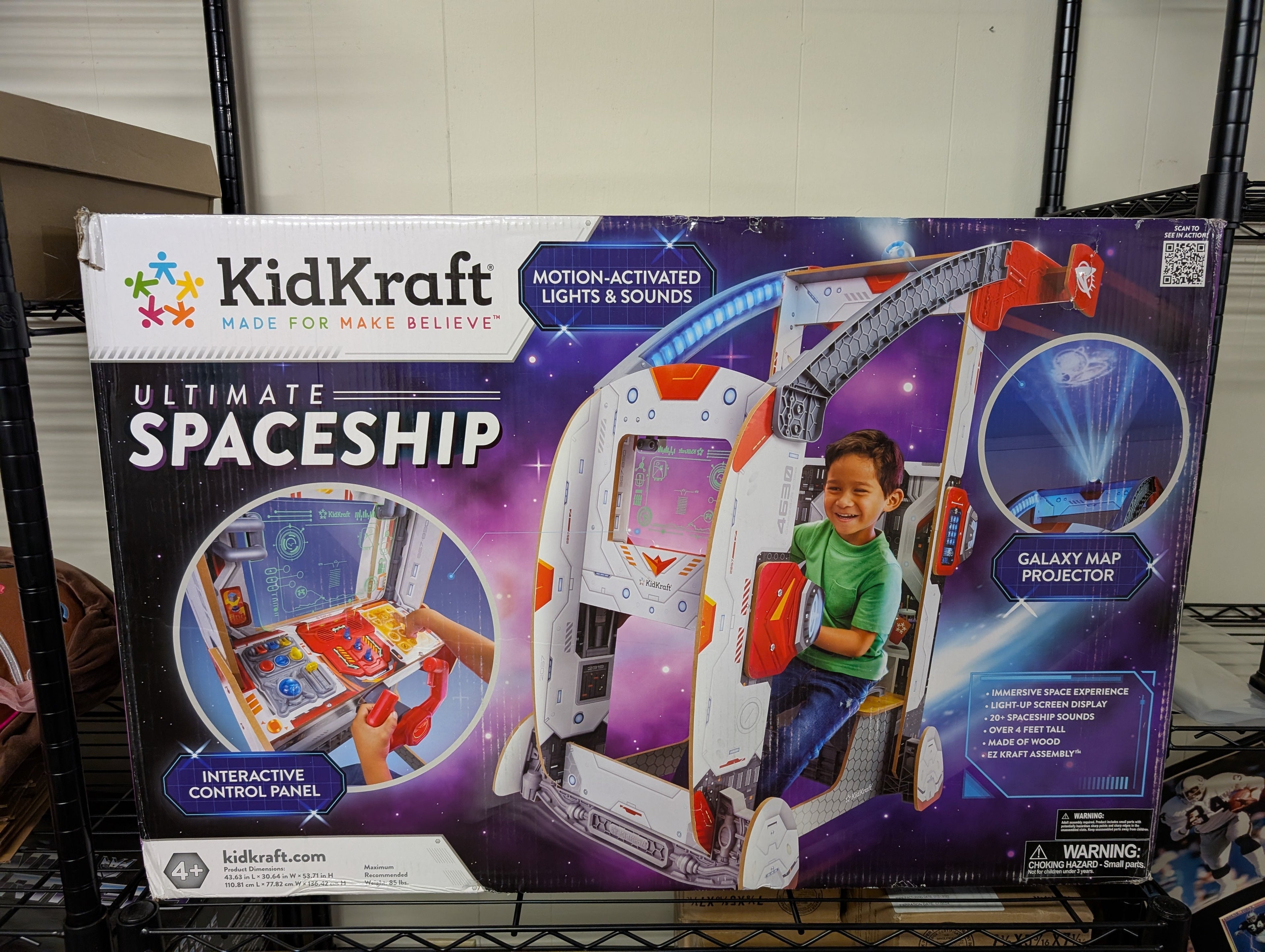 KidKraft Ultimate Spaceship Playset with Lights, Sounds, and Galaxy Projector NIB