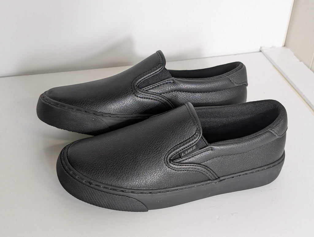 Lugz Clipper SR Wide Slip Resistant Black Leather Work Shoes Women’s 6.5W