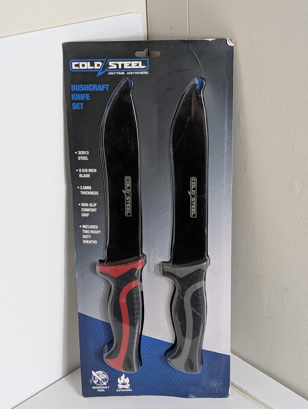 Cold Steel Bushcraft Knife Set 8 5/8 Inch Blades 3CR13 Steel with Sheaths NIB