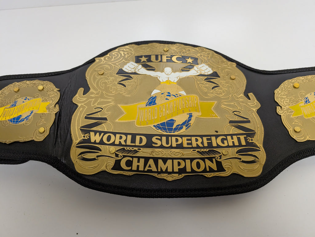 Royce Gracie Signed UFC World Superfight Championship Belt Beckett Witnessed Autograph (Vintage)
