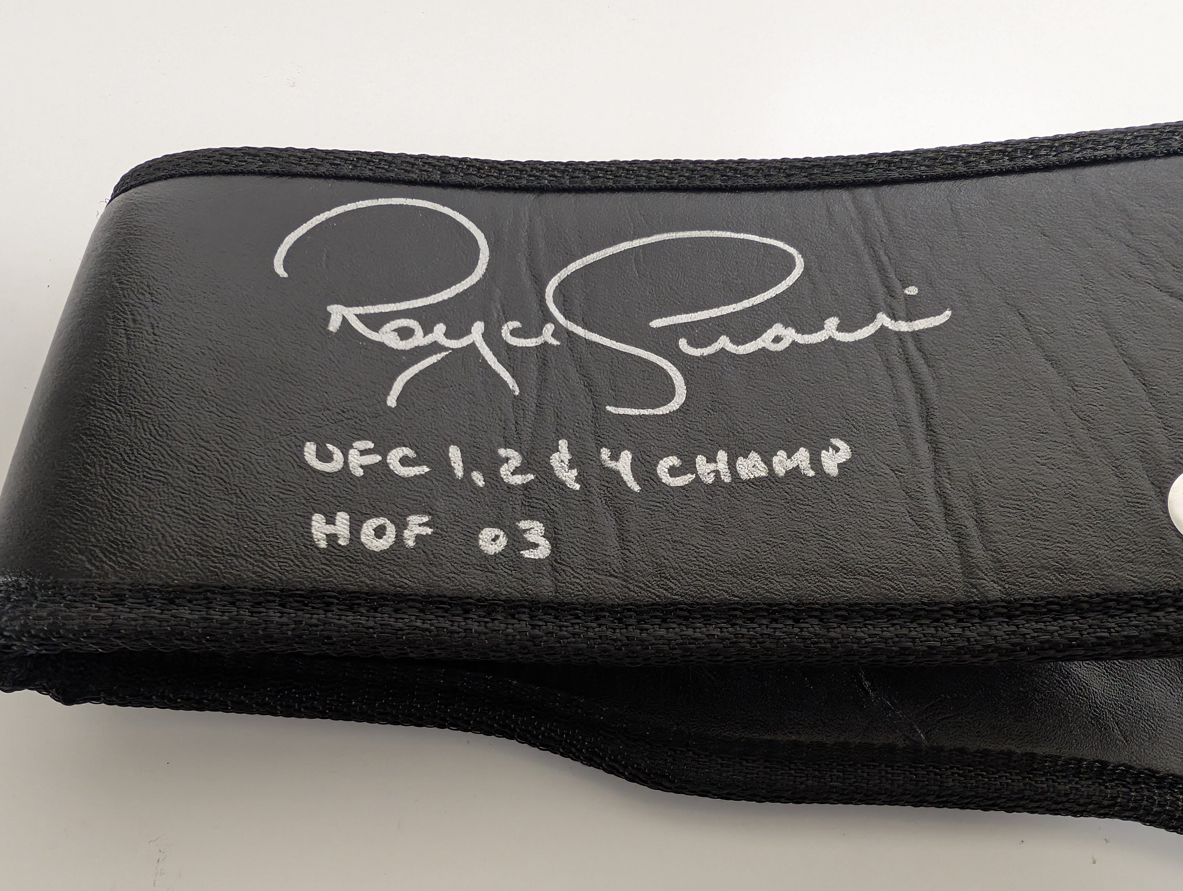 Royce Gracie Signed UFC World Superfight Championship Belt Beckett Witnessed Autograph (Vintage)