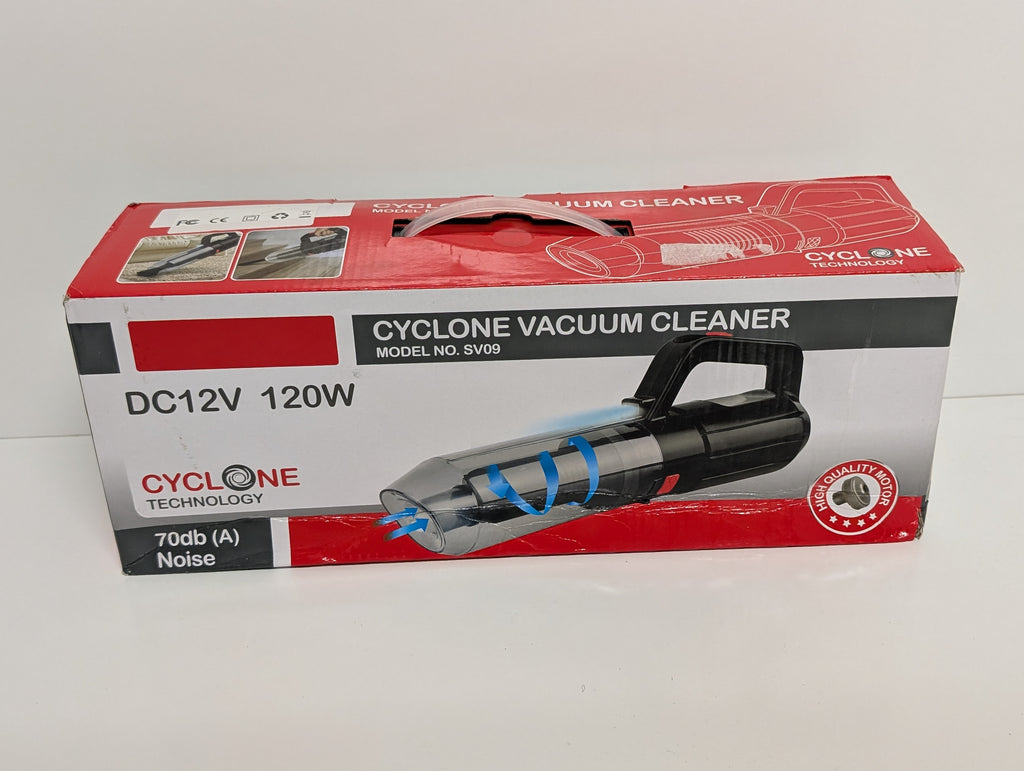 Cyclone Technology Model SV09 DC12V 120W Handheld Car Vacuum Cleaner (New in Box)