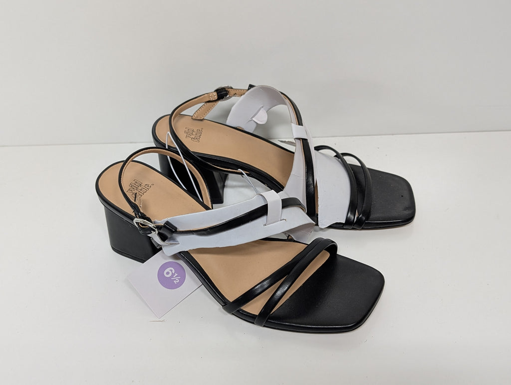 Wild Fable “Blaire” Black Strappy Block Heel Sandals – Size 6.5 (New in Box)