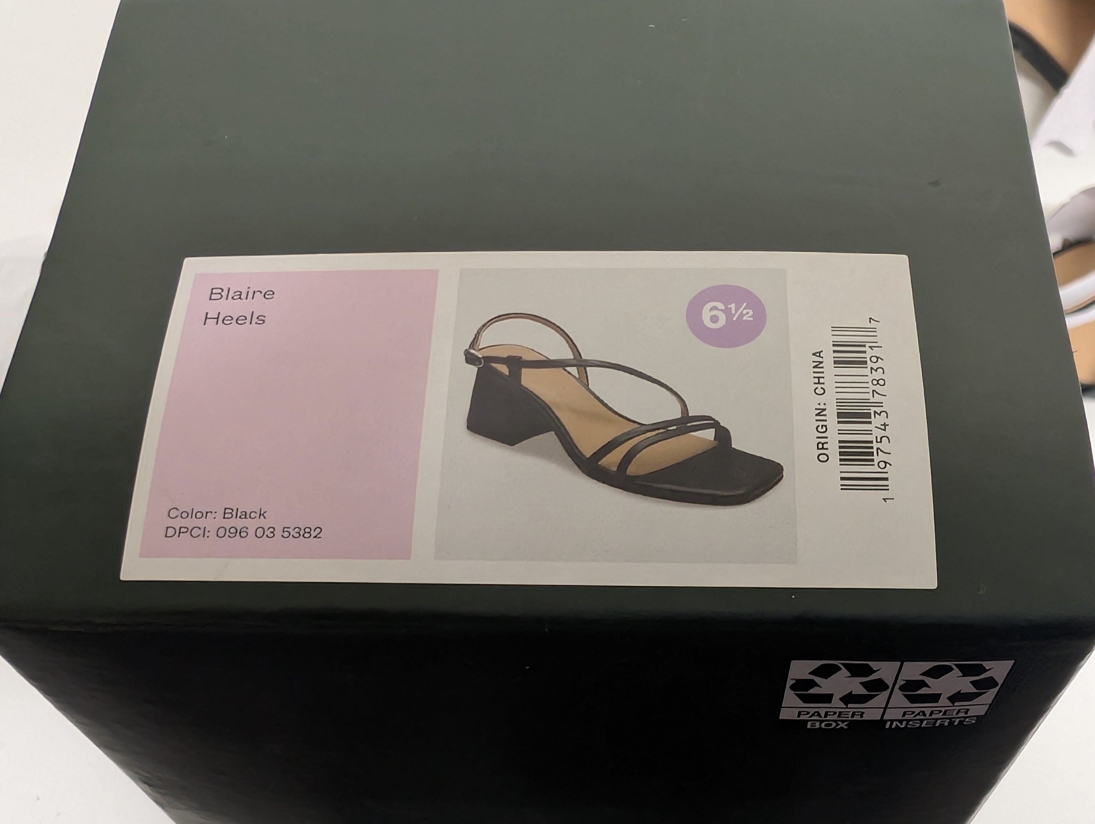 Wild Fable “Blaire” Black Strappy Block Heel Sandals – Size 6.5 (New in Box)