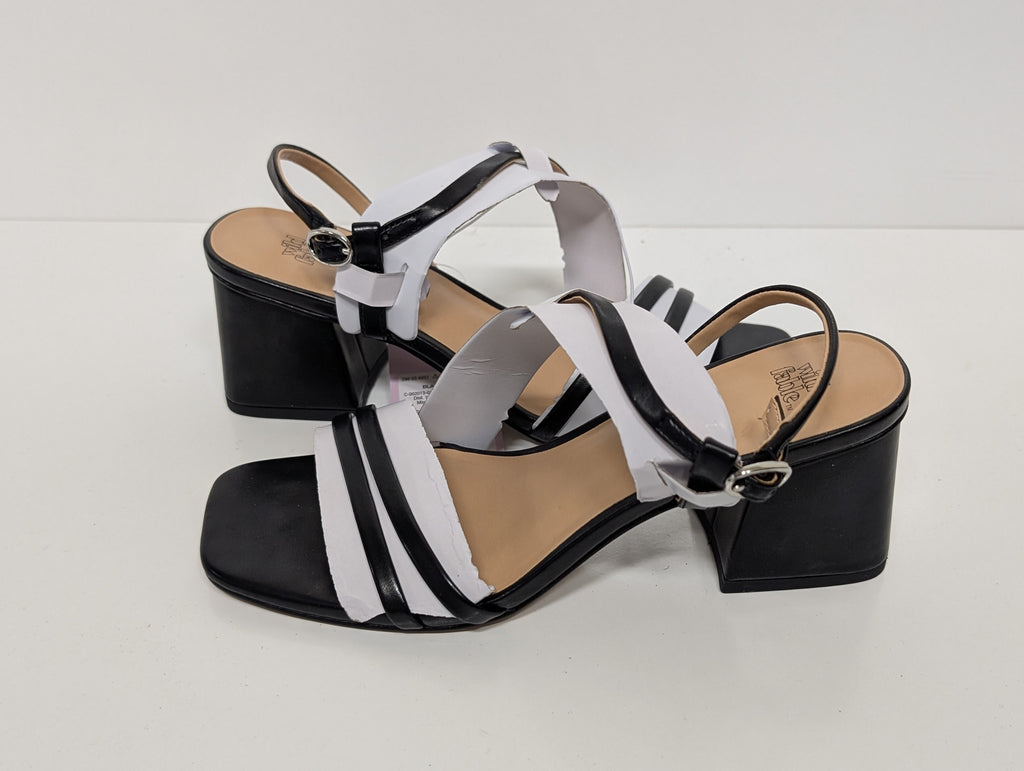 Wild Fable Blaire Black Strappy Block Heel Sandals Size 6 (New in Box)