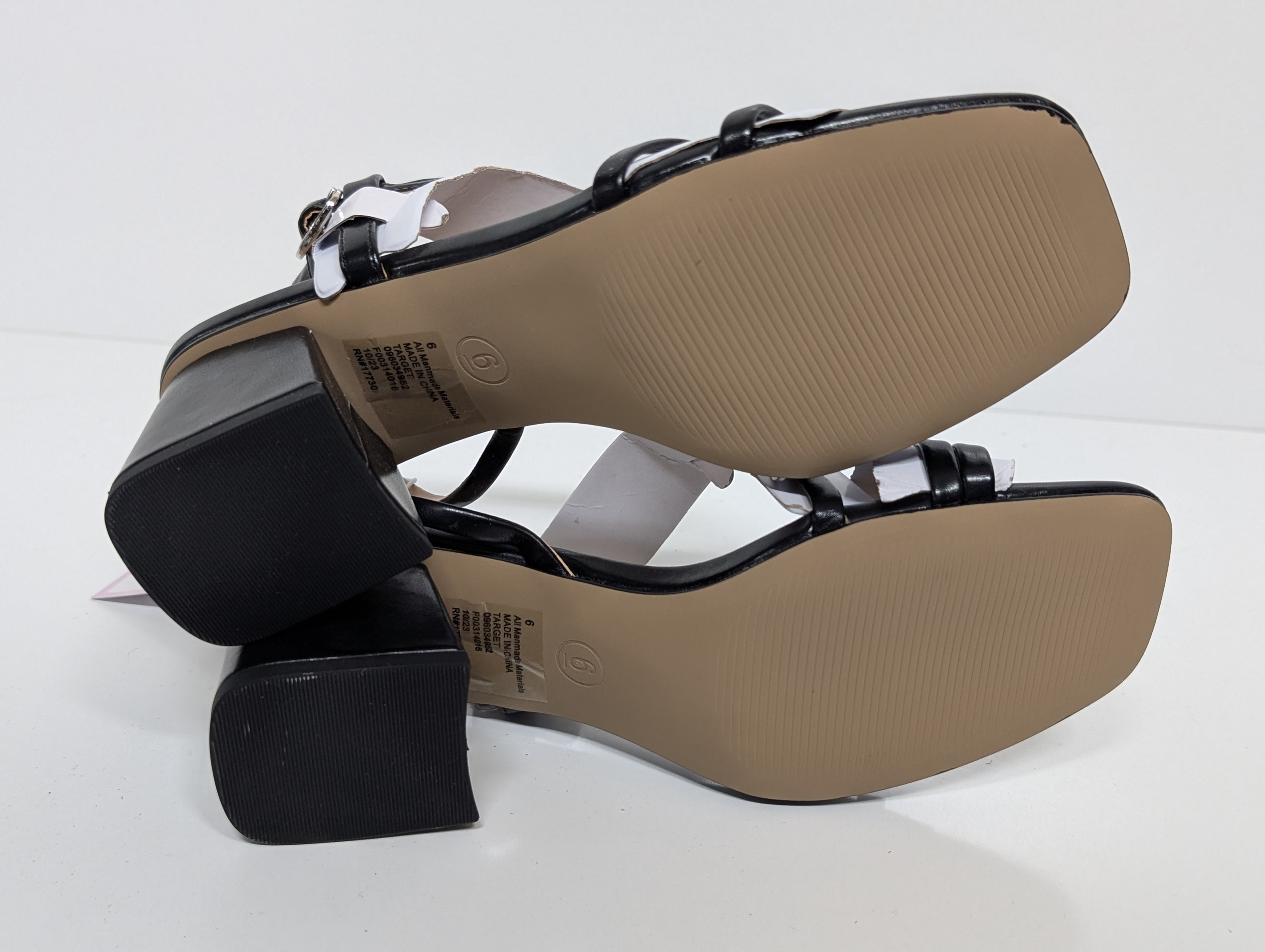 Wild Fable Blaire Black Strappy Block Heel Sandals Size 6 (New in Box)