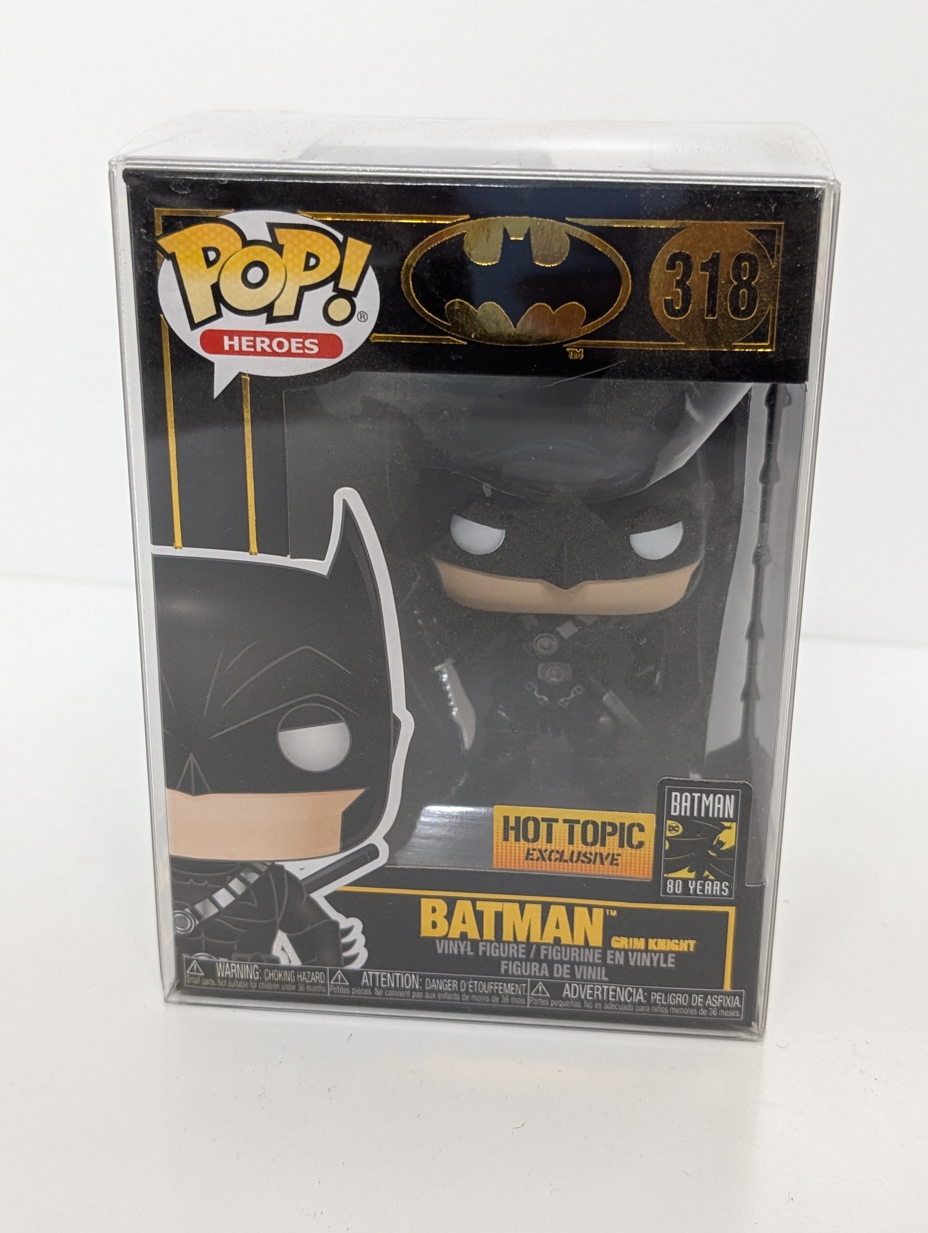Funko Pop! Batman Grim Knight #318 Hot Topic Exclusive DC Heroes 80 Years Edition