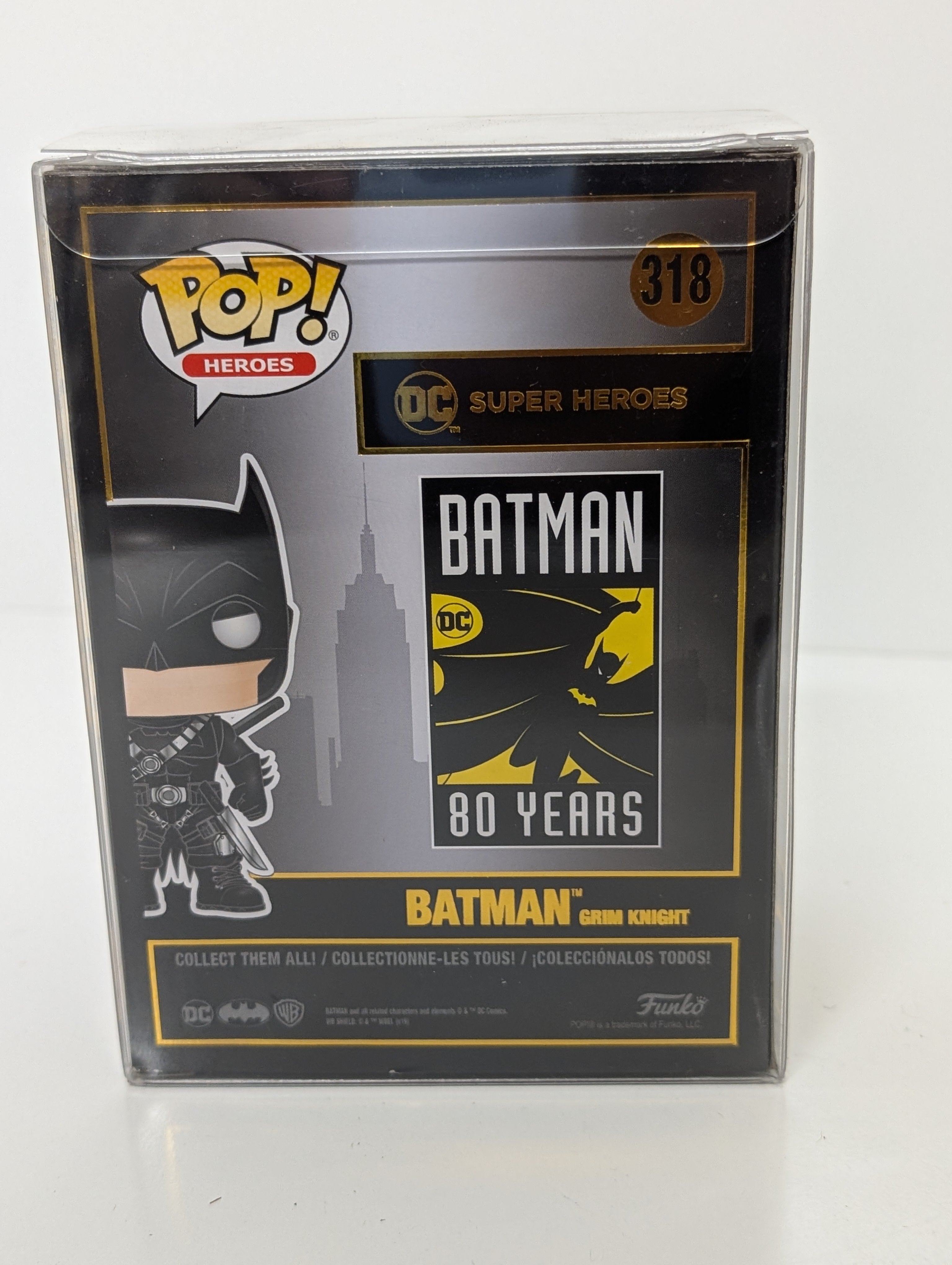 Funko Pop! Batman Grim Knight #318 Hot Topic Exclusive DC Heroes 80 Years Edition