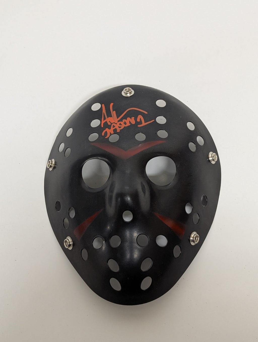 Autographed Jason Voorhees Black Hockey Mask Signed by Ari Lehman “Jason 1” (Friday the 13th Collectible)