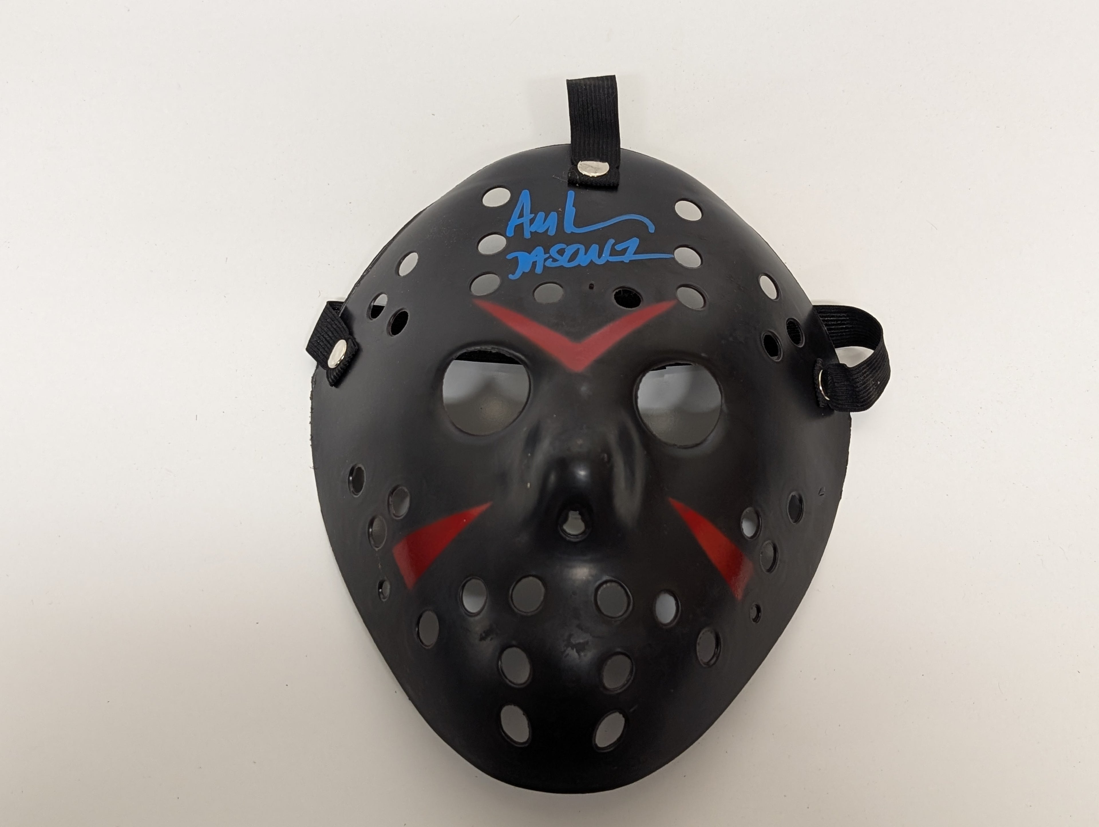 Autographed Jason Voorhees Black Hockey Mask Signed by Ari Lehman “Jason 1” (Friday the 13th Collectible)