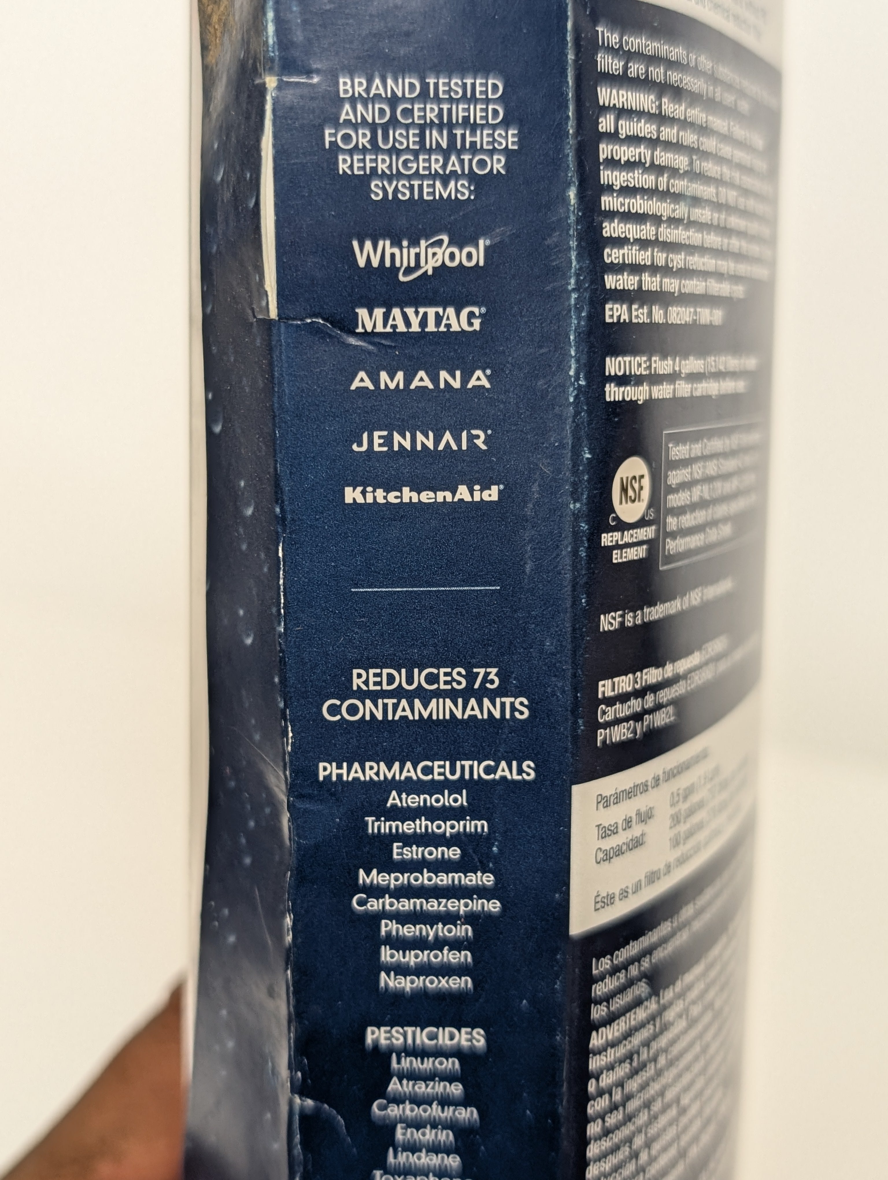 EveryDrop Refrigerator Ice & Water Filter 3 EDR3RXD1 by Whirlpool Maytag Amana JennAir KitchenAid