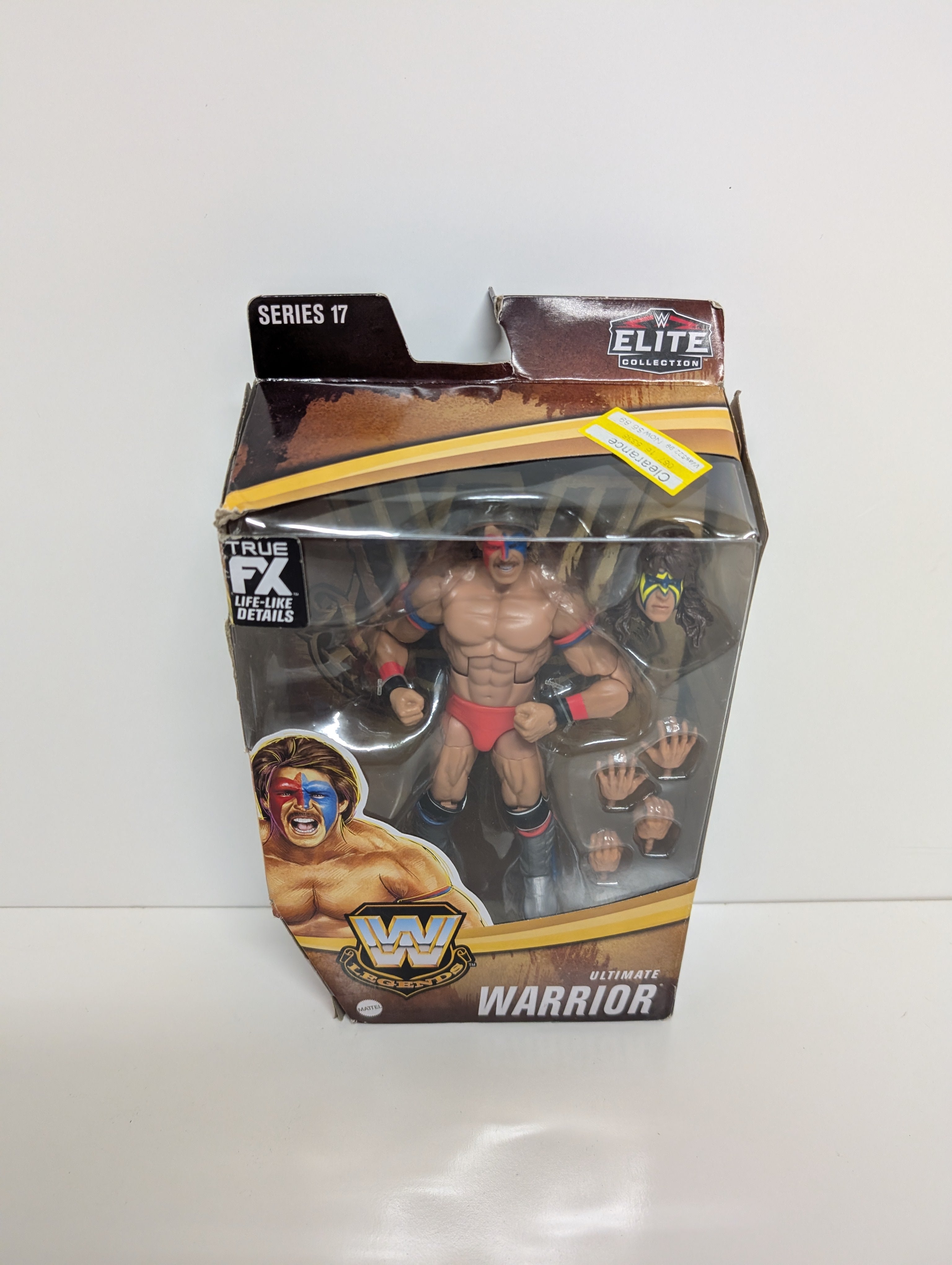 WWE Ultimate Warrior Elite Collection Series 17 – Mattel Legends Figure (New, Damaged Box)