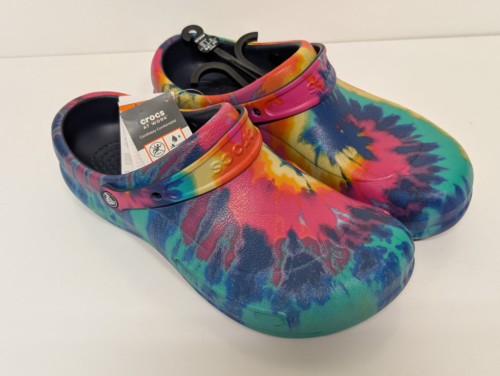 Crocs Bistro Graphic Clog Unisex Tie-Dye Slip Resistant Work Shoes (New, Size M13)