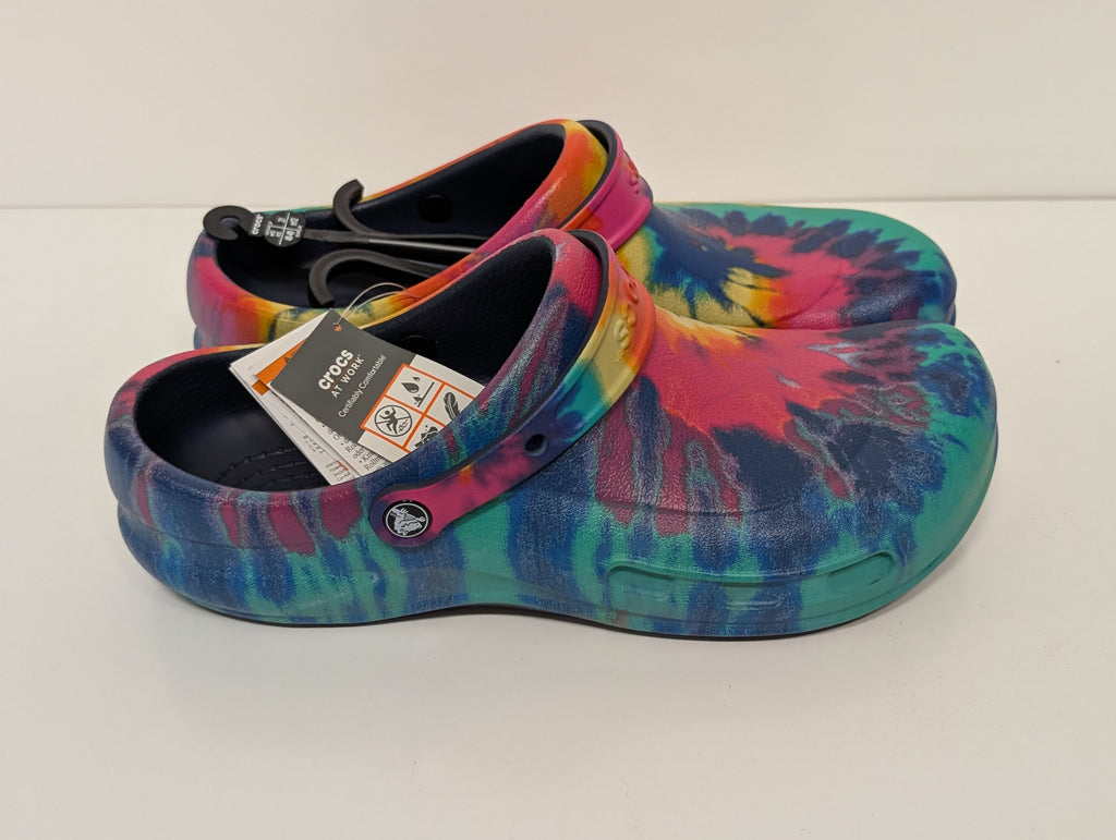 Crocs Bistro Graphic Clog Unisex Tie-Dye Slip Resistant Work Shoes (New, Size M13)