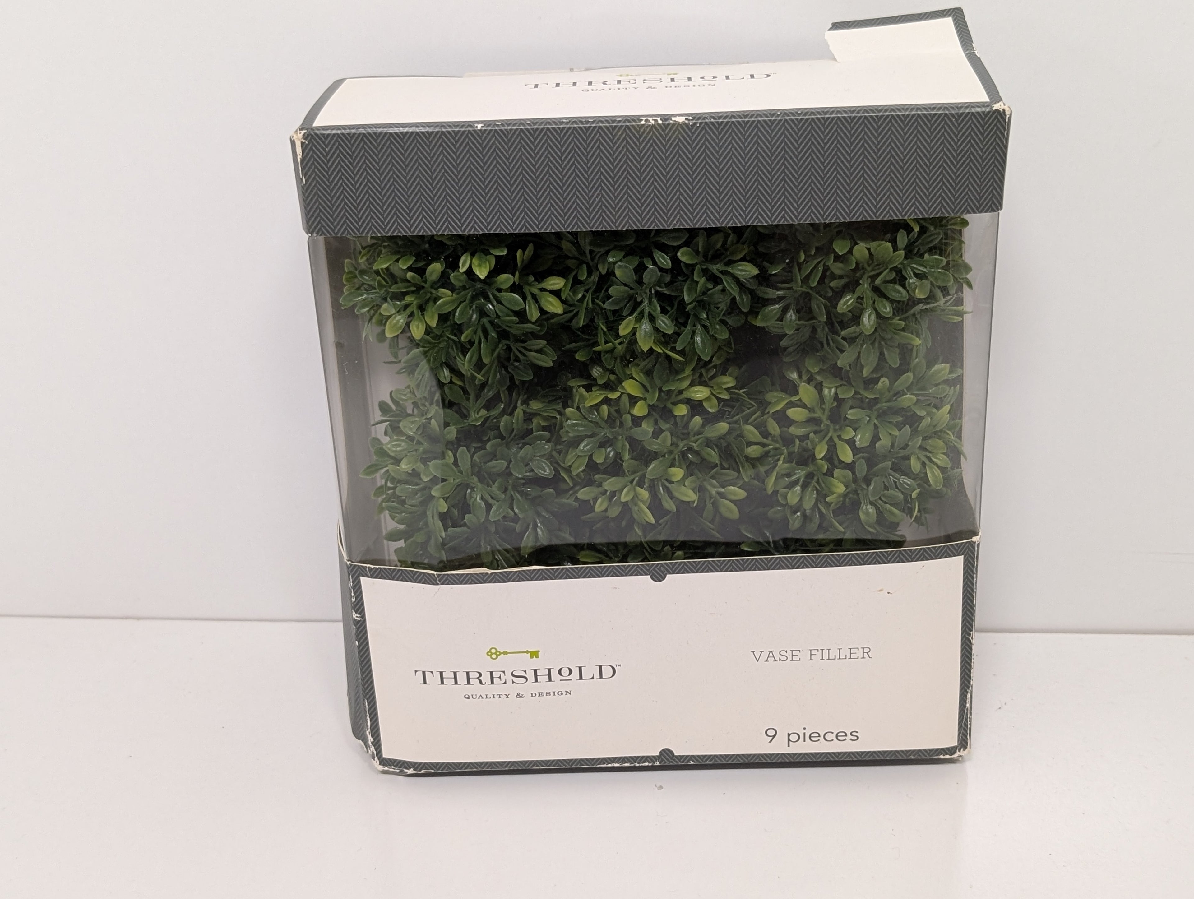 Threshold Artificial Greenery Vase Filler Set – 9-Piece Decorative Boxwood Orbs (New)