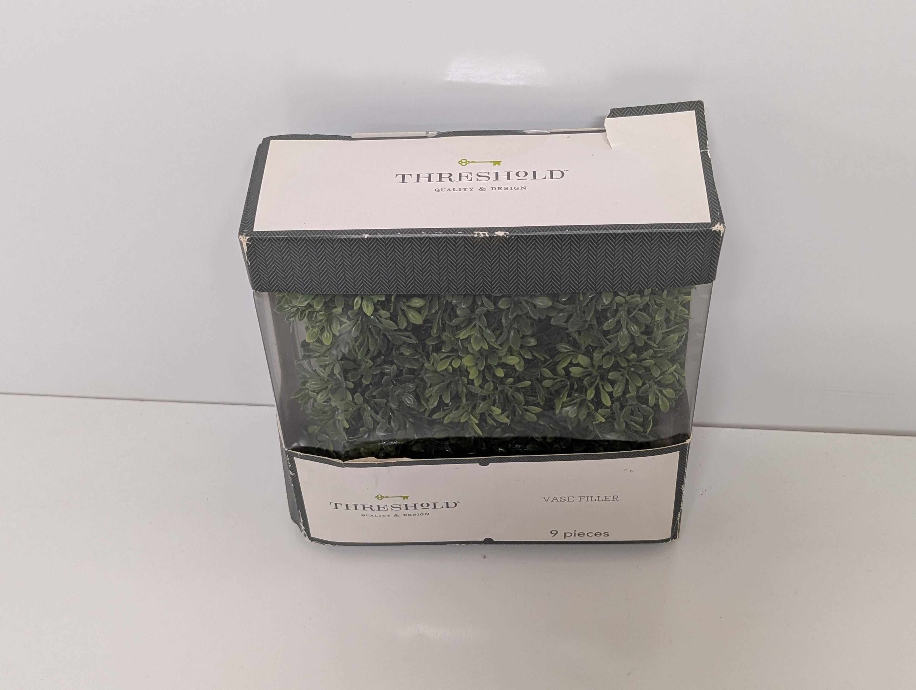 Threshold Artificial Greenery Vase Filler Set – 9-Piece Decorative Boxwood Orbs (New)