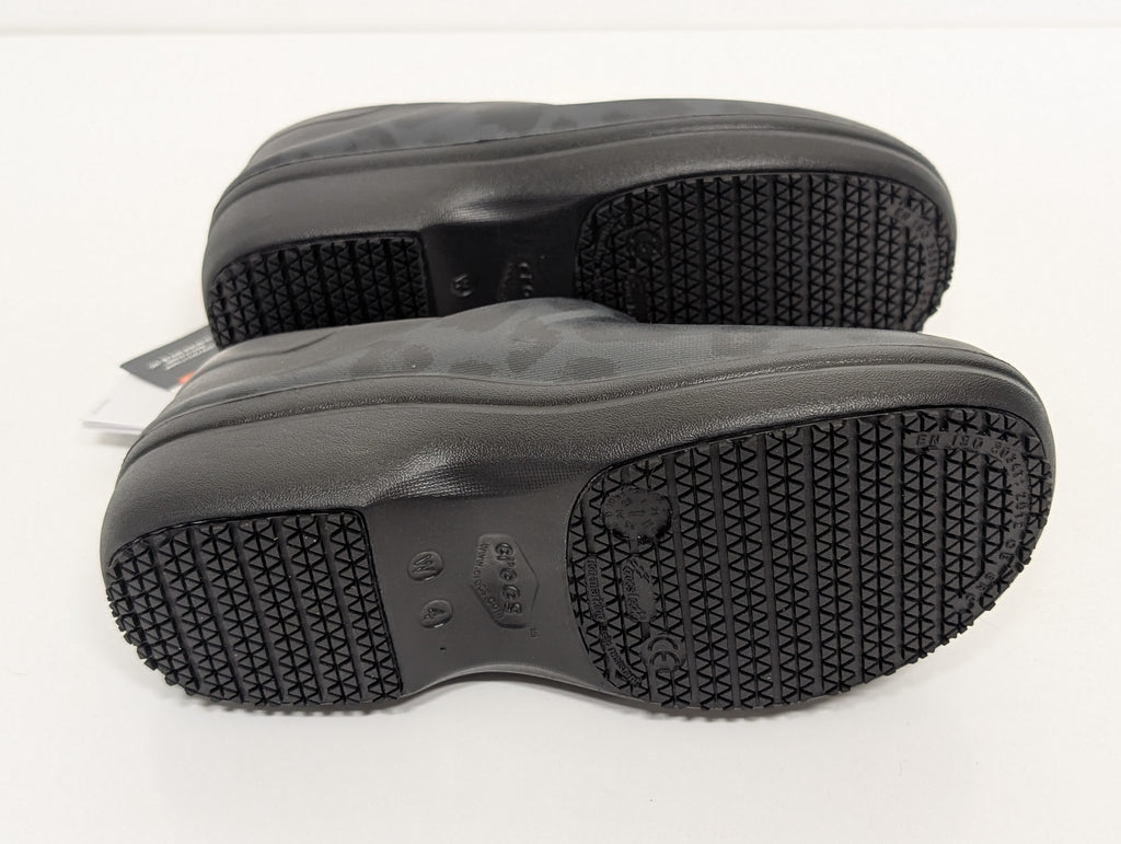 Crocs Neria Pro II Graphic Clog Women’s Size 4 – Black Leopard Print (New)