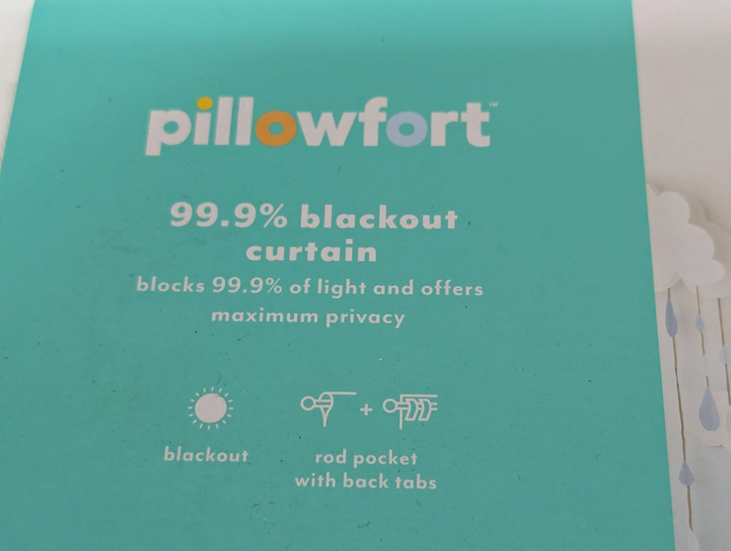 Pillowfort 99.9% Blackout Curtain White Twill 42x84 Window Panel (Single)