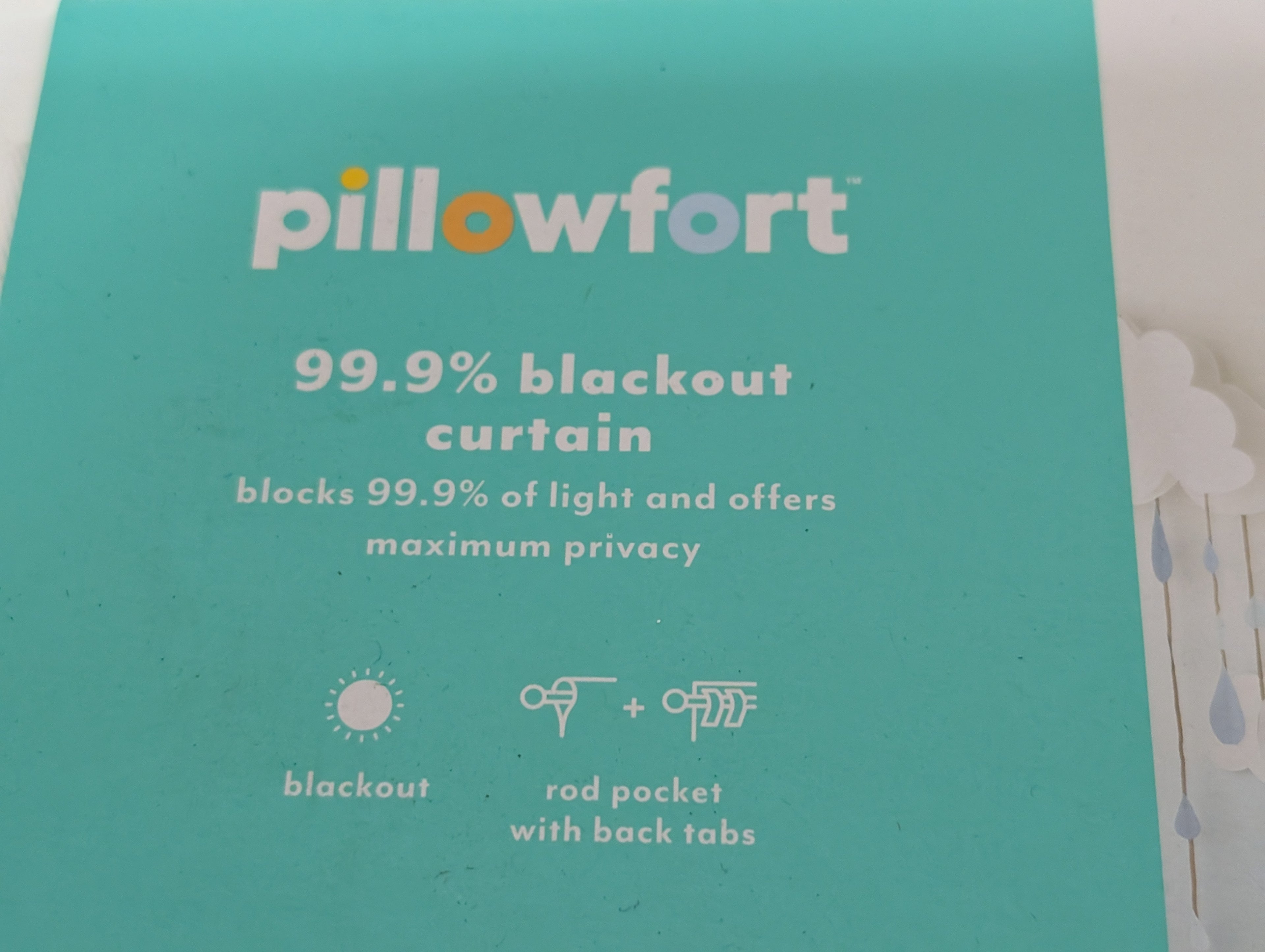 Pillowfort 99.9% Blackout Curtain White Twill 42x84 Window Panel (Single)