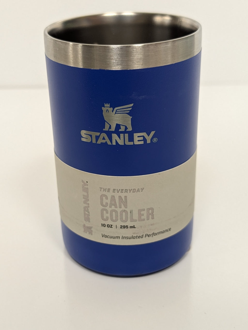 Stanley The Everyday Can Cooler 10oz Blue Stainless Steel Vacuum Insulated Cup