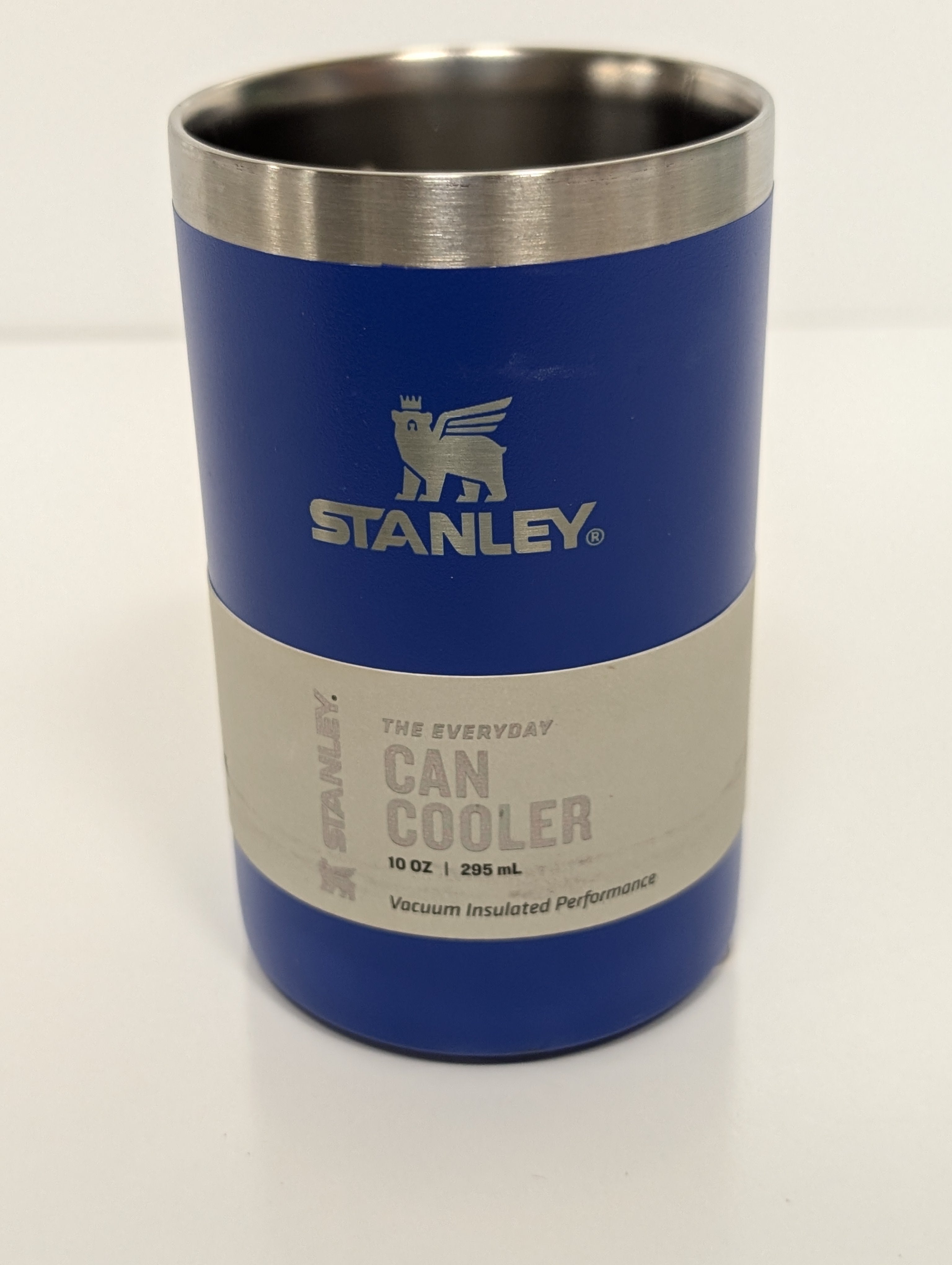 Stanley The Everyday Can Cooler 10oz Blue Stainless Steel Vacuum Insulated Cup