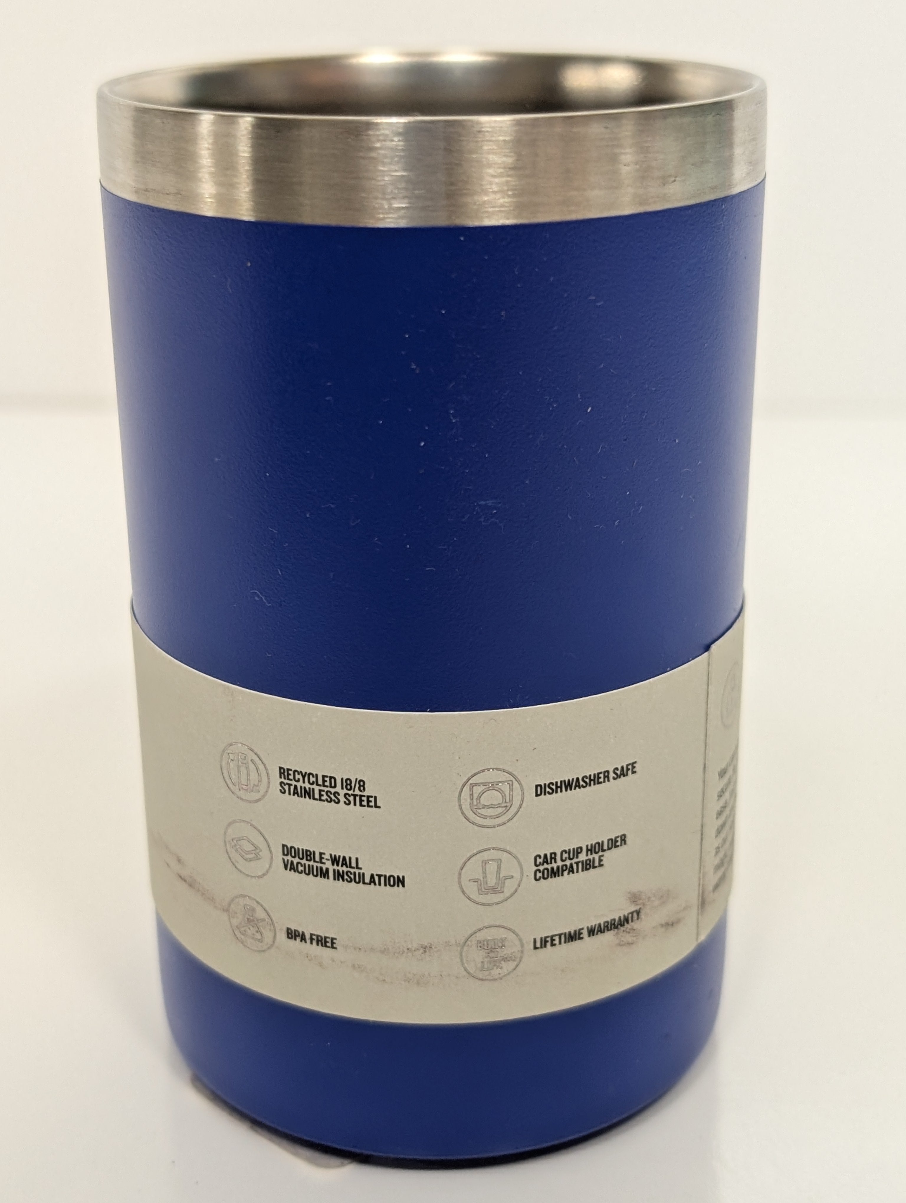 Stanley The Everyday Can Cooler 10oz Blue Stainless Steel Vacuum Insulated Cup
