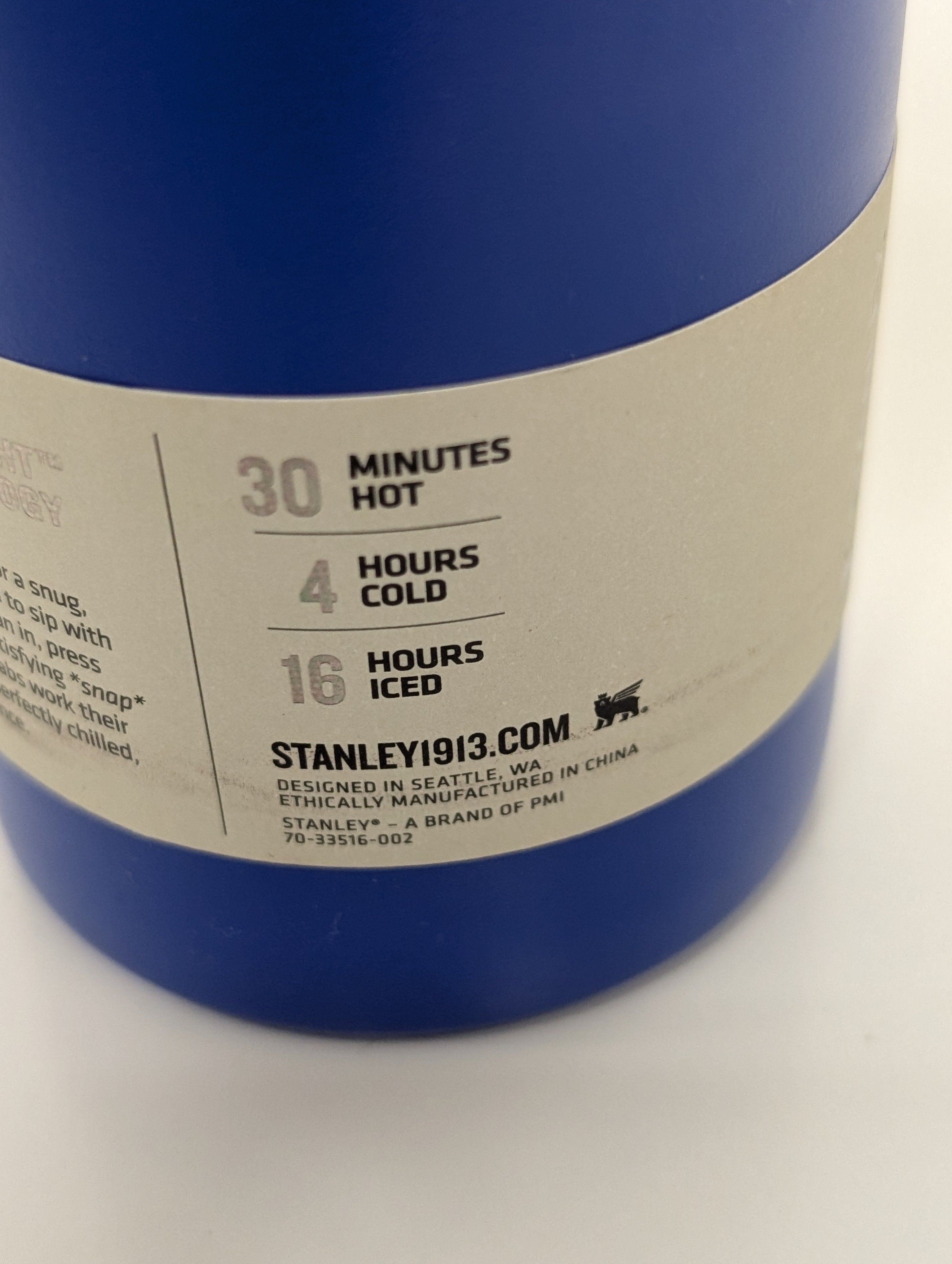 Stanley The Everyday Can Cooler 10oz Blue Stainless Steel Vacuum Insulated Cup