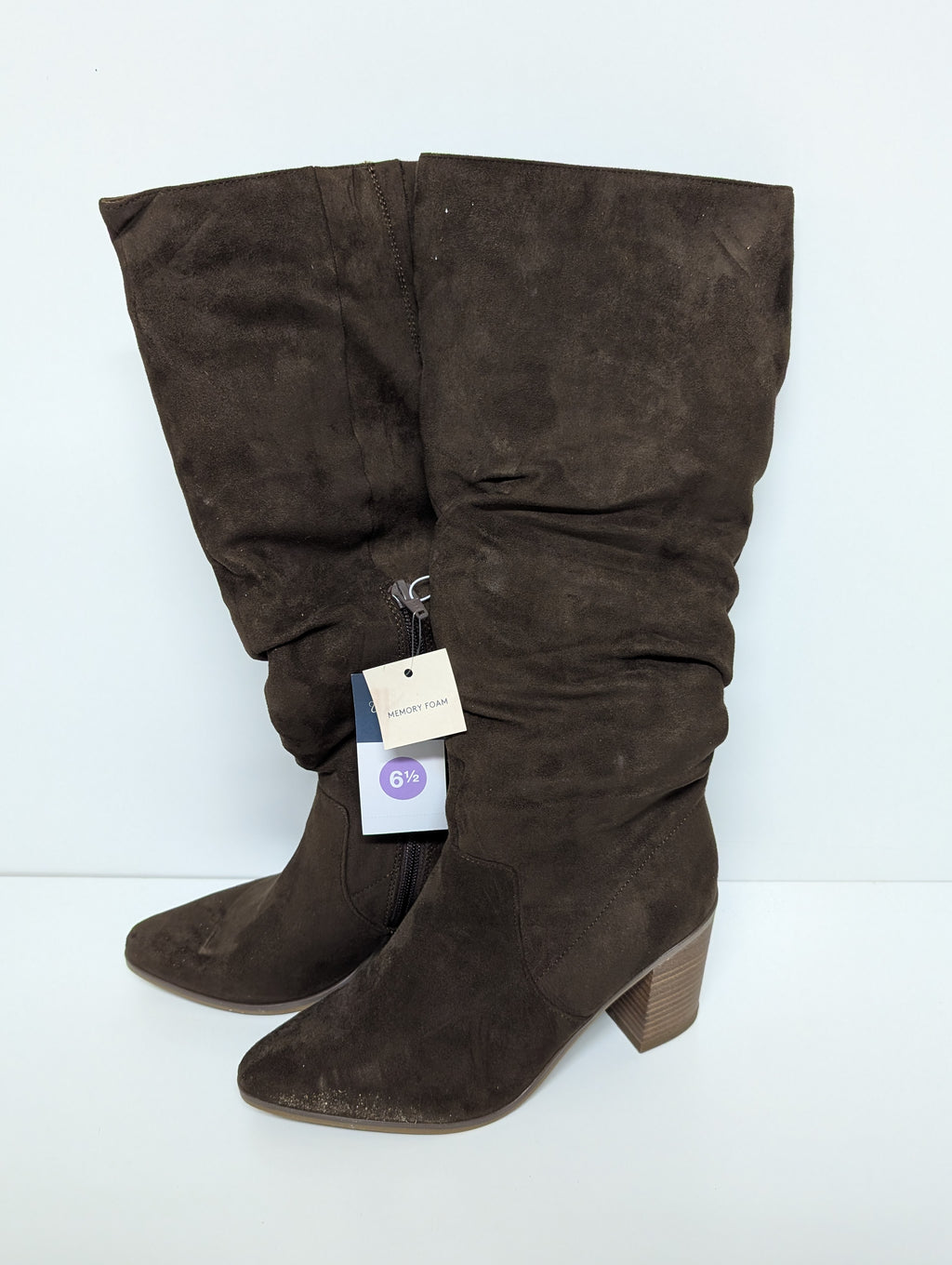 Universal Thread Junie Women’s Brown Slouch Boots Size 6.5 with Memory Foam
