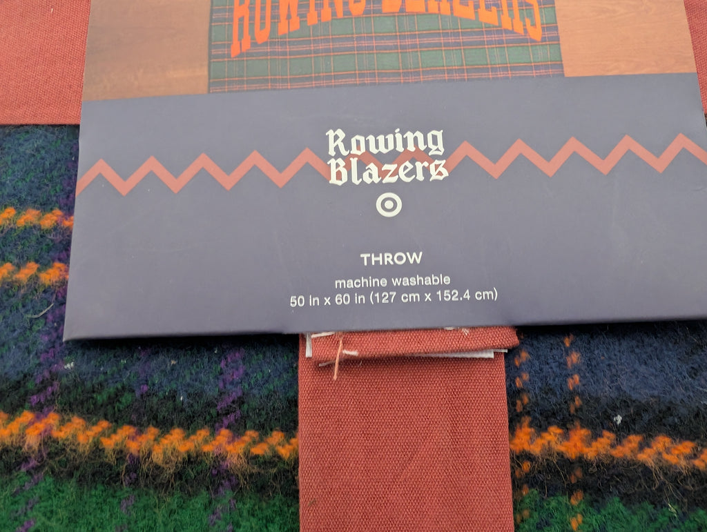 Rowing Blazers x Target Plaid Throw Blanket 50x60 Limited Edition Collection