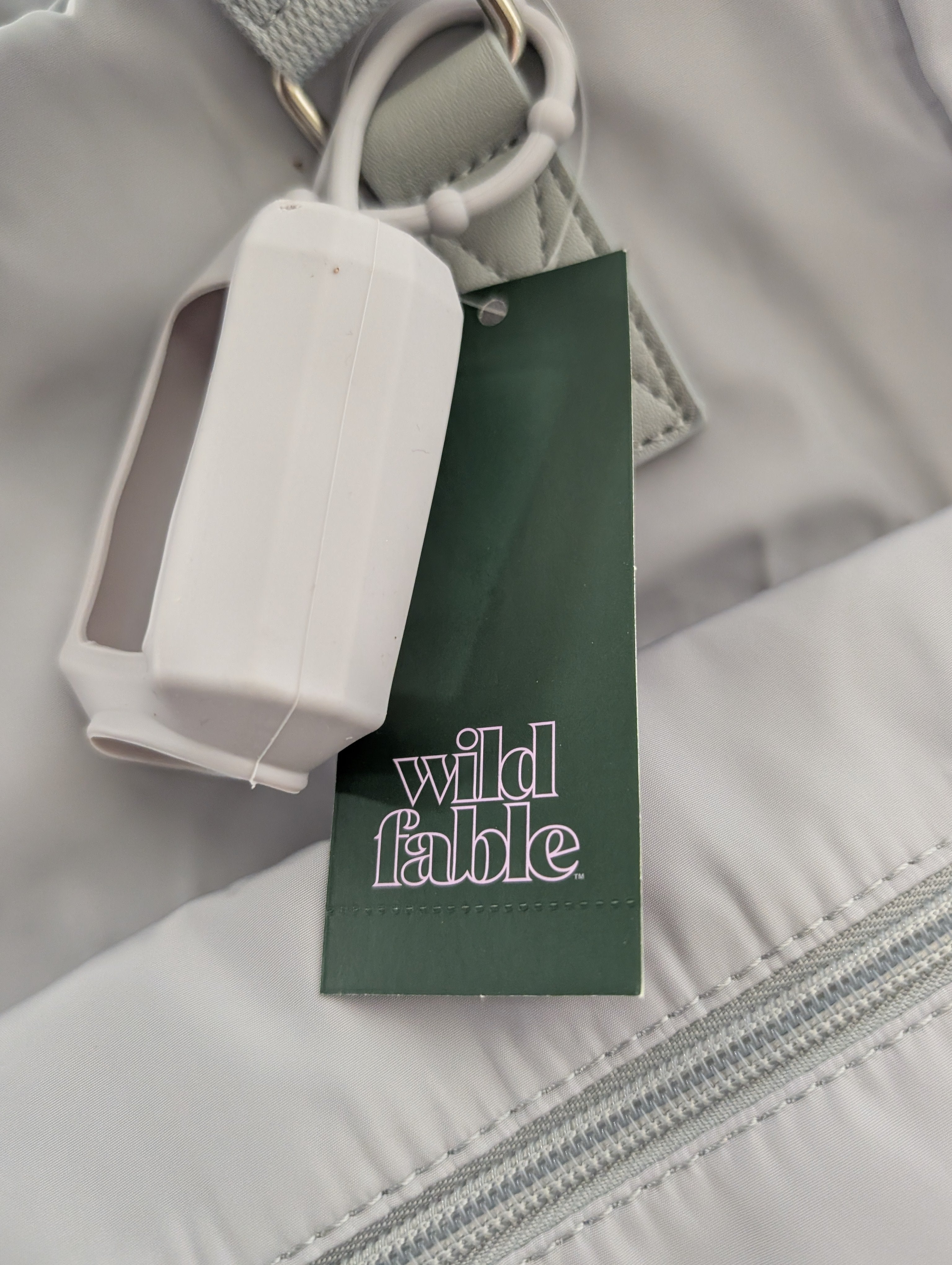 Wild Fable Gray Recycled Polyester Backpack with Keychain Accessory (New with Tags)
