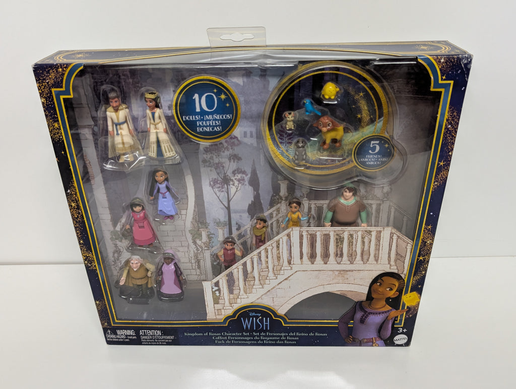 Disney Wish Kingdom of Rosas Character Set (Mattel 15-Piece Figure Collection, 2023)