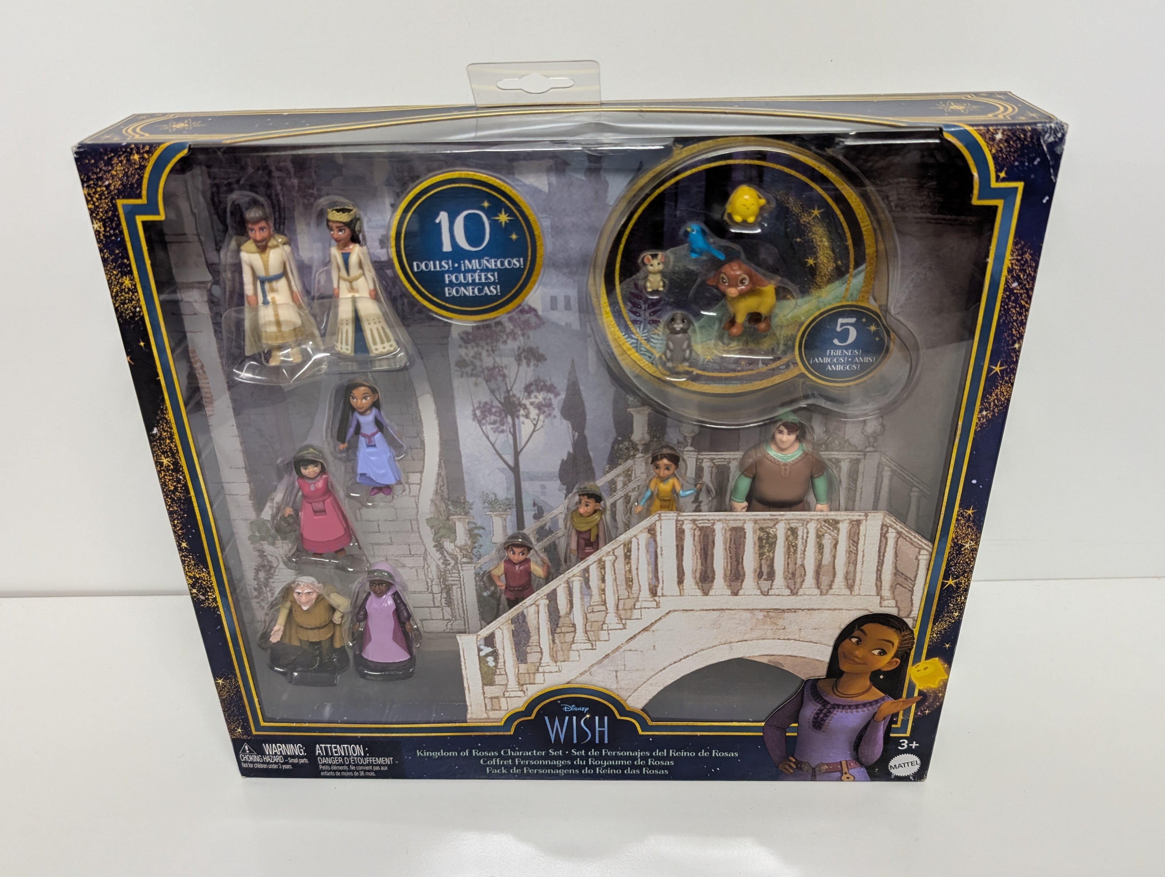 Disney Wish Kingdom of Rosas Character Set (Mattel 15-Piece Figure Collection, 2023)