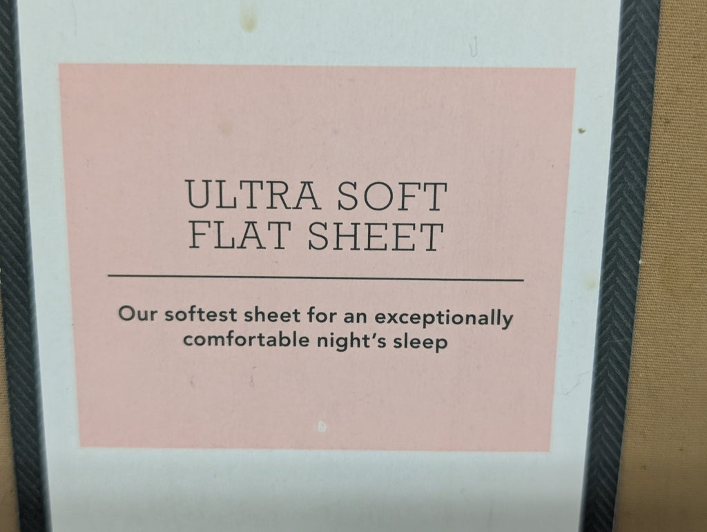 Threshold Ultra Soft 100% Cotton Flat Sheet – King Size (K Flat Brown)