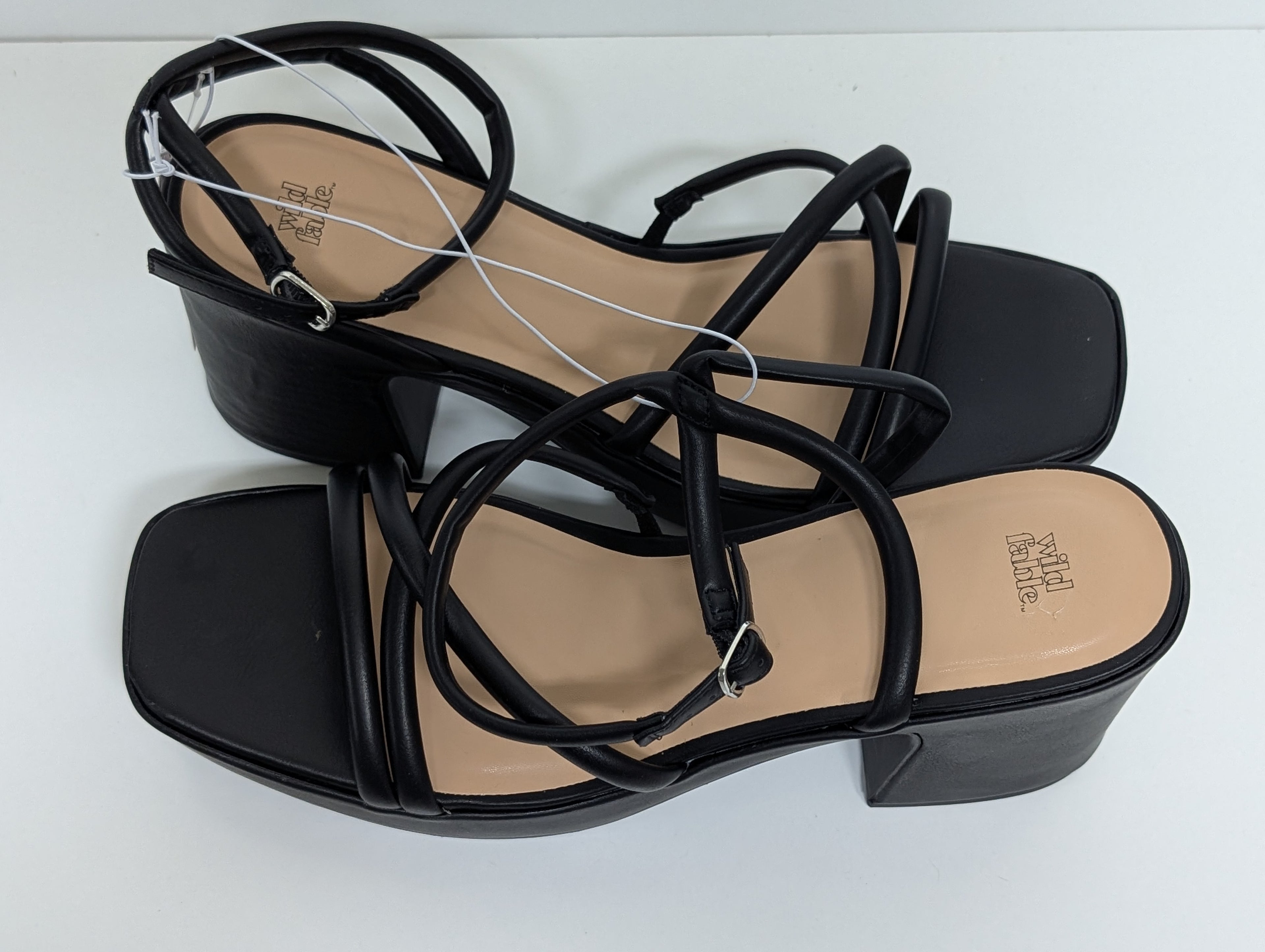 Wild Fable Women’s Strappy Platform Block Heel Sandals – Black (Size 14)