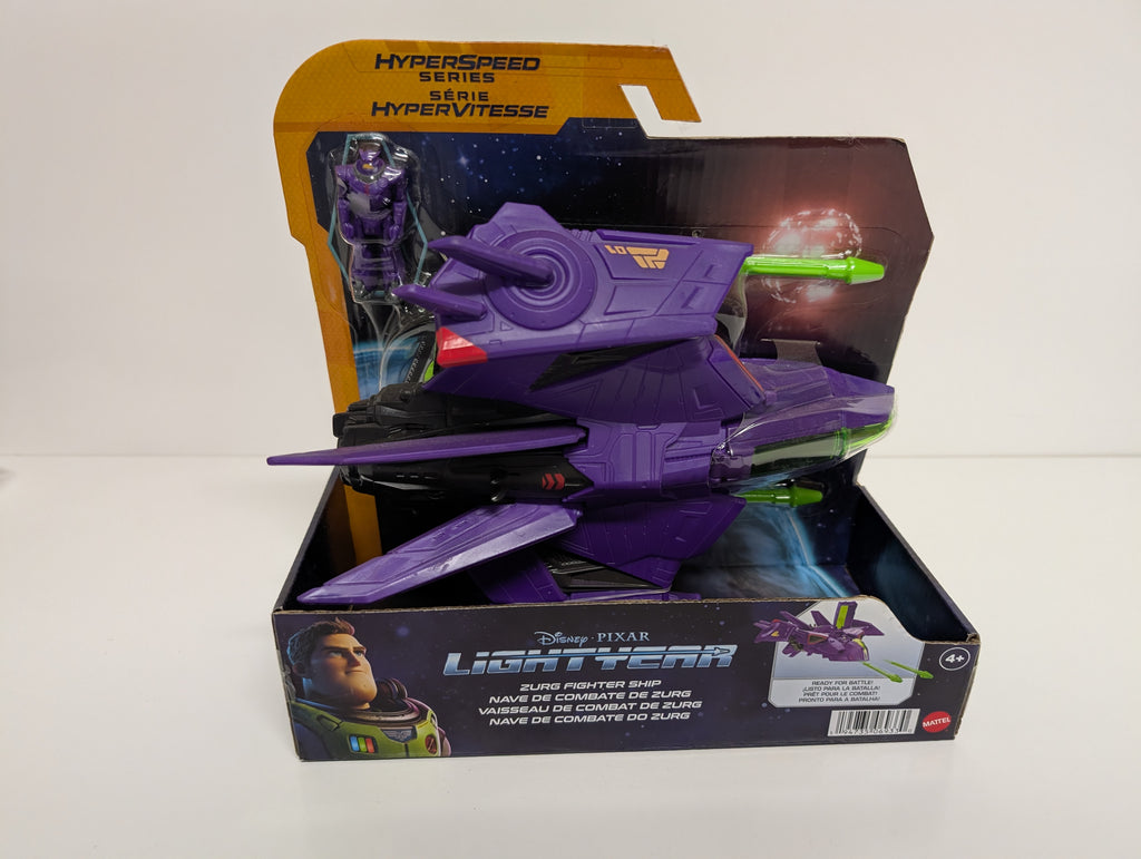 Disney Pixar Lightyear Hyperspeed Series Zurg Fighter Ship Toy Vehicle by Mattel (New)