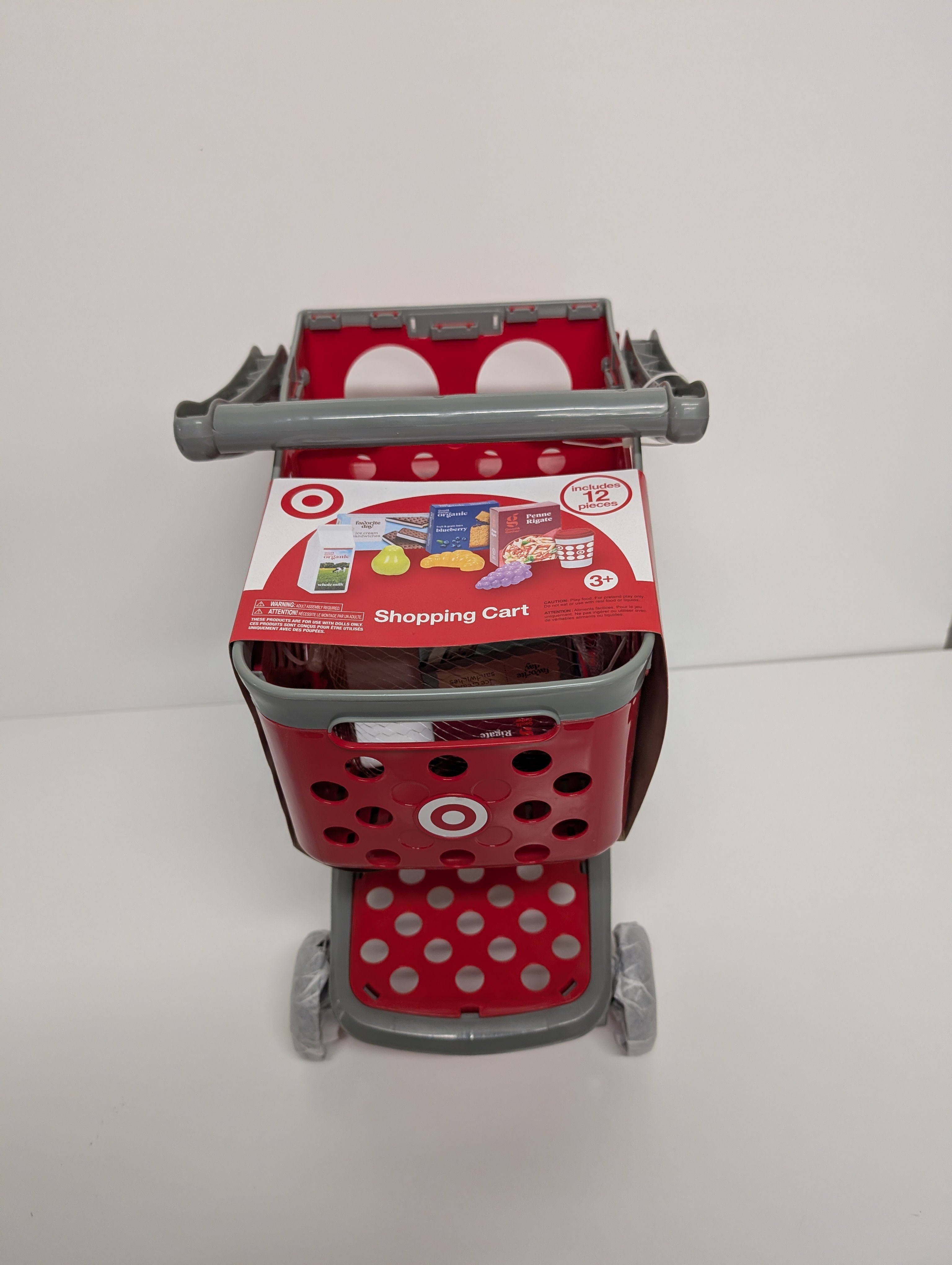 Target Play Shopping Cart with 12 Pretend Food Pieces (Kids Toy, Ages 3+)