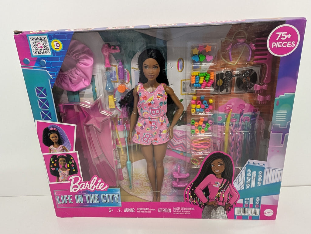 Barbie Life in the City Braid, Style & Care Set with 75+ Pieces (New in Box)