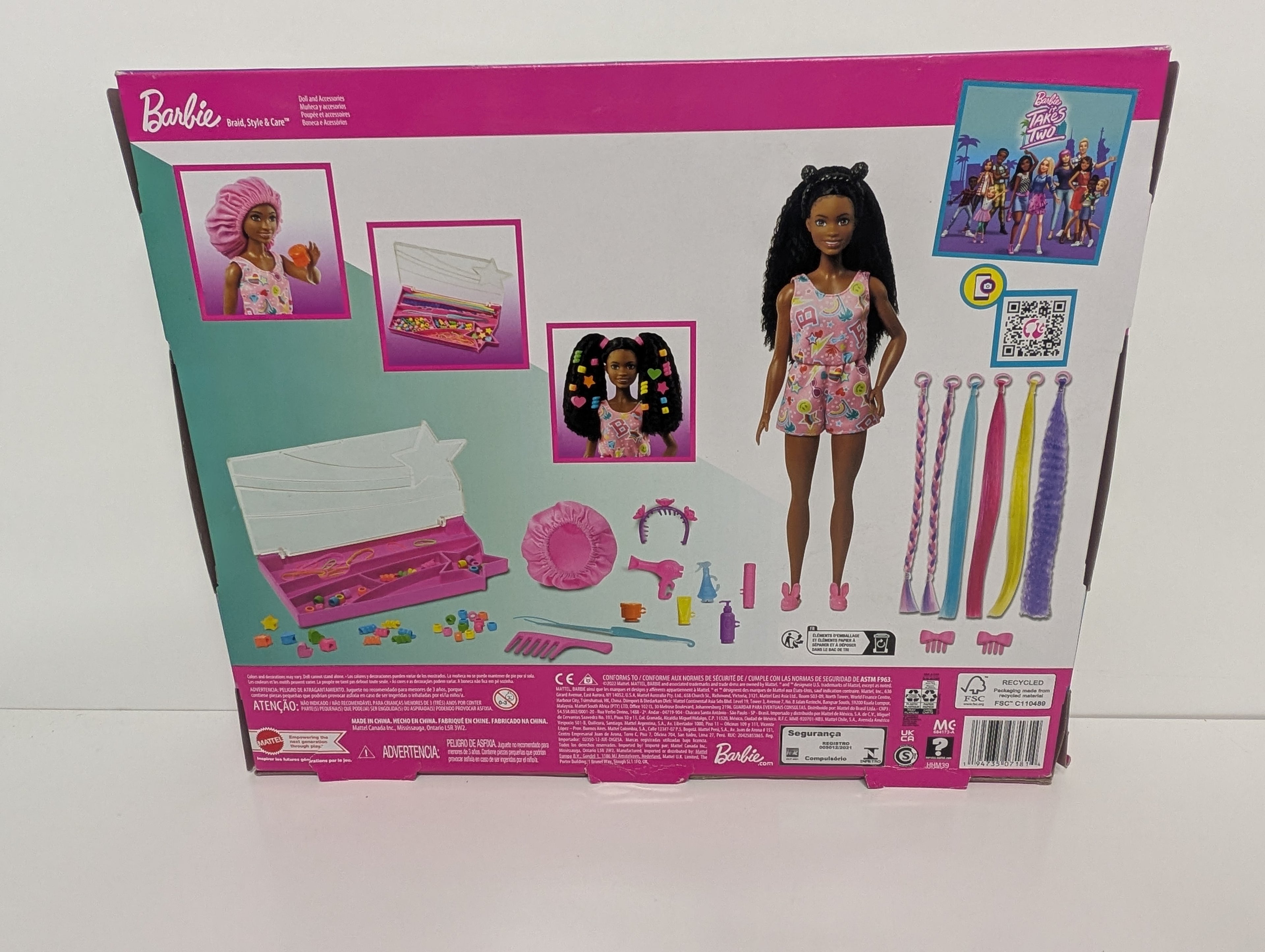 Barbie Life in the City Braid, Style & Care Set with 75+ Pieces (New in Box)